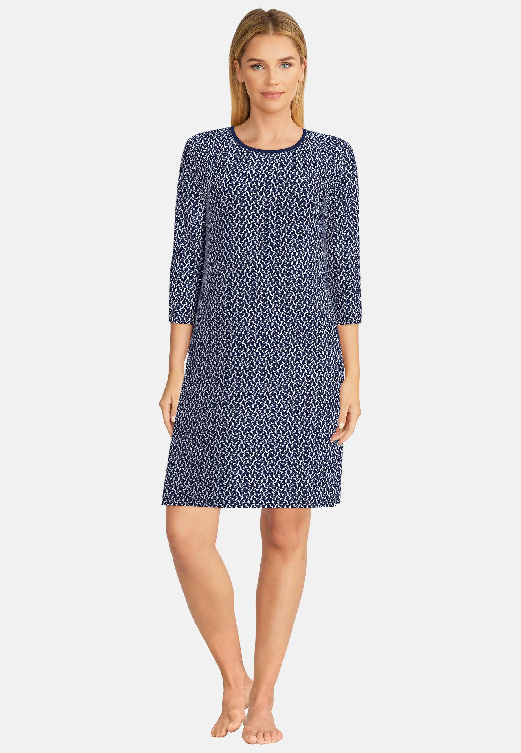 GÖTZBURG Nachthemd Galway 3/4 Ärmel, Rundhalsausschnitt, knielang, Baumwoll günstig online kaufen