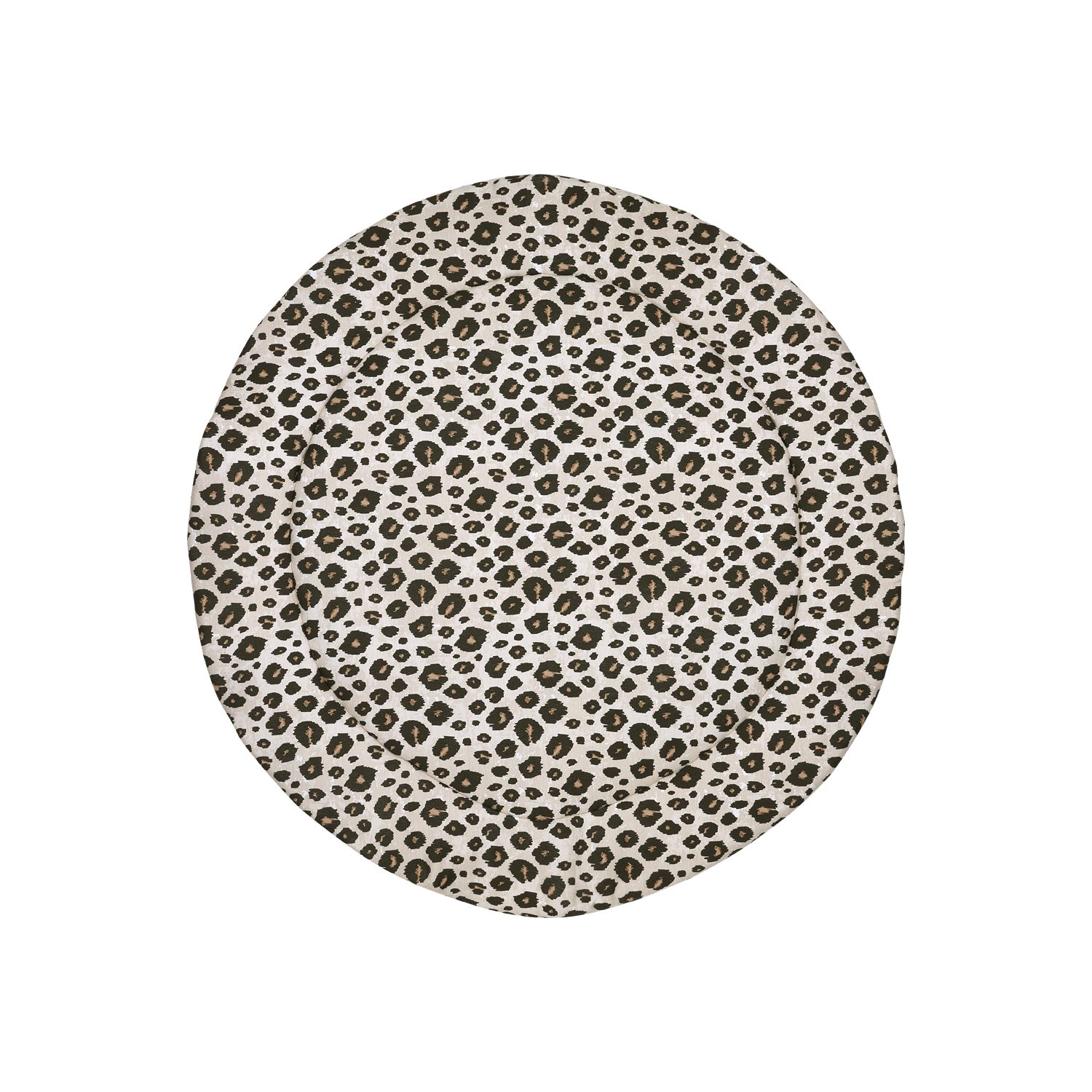 Meyco Baby Laufgittereinlage Leopard Sand Melange, (1-tlg), ⌀95cm
