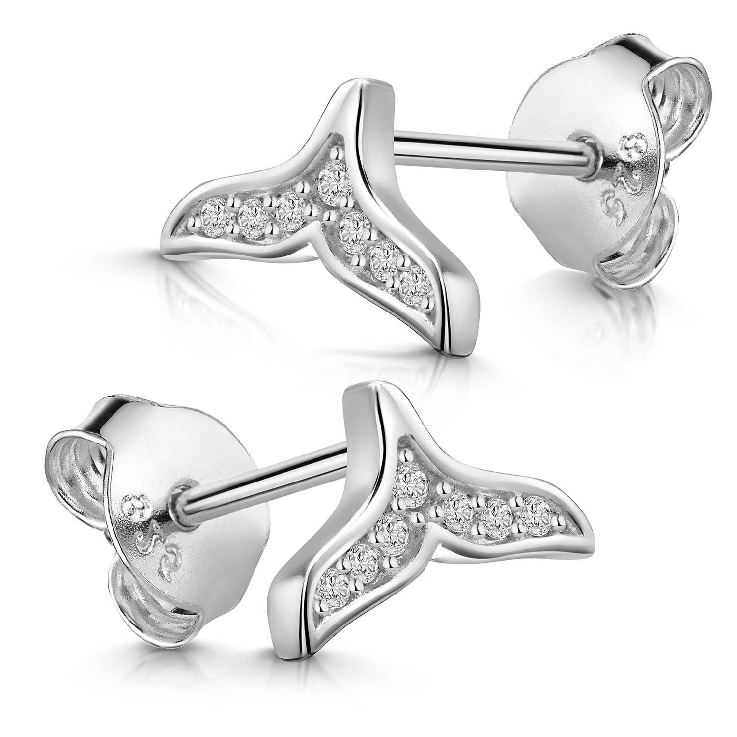 Materia Paar Ohrstecker Ohrringe Wal mit wei0en Zirkonia SO-287 günstig online kaufen