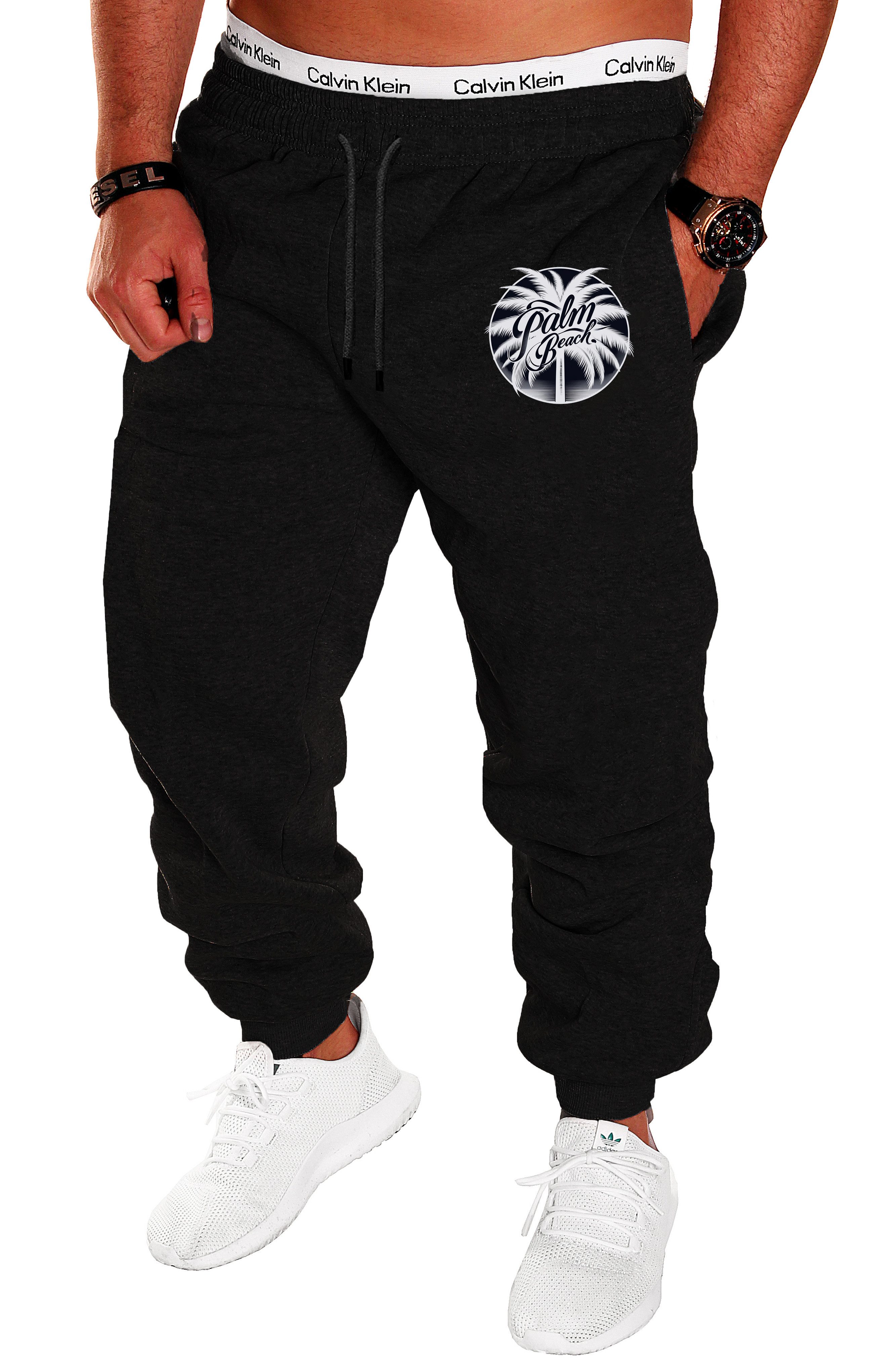 RMK Jogginghose Herren Trainingshose Sporthose Basic Palme in Unifarbe günstig online kaufen