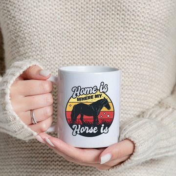 Youth Designz Tasse Home Is Where My Horse Is Kaffeetasse Geschenk, Keramik, mit Pferd Frontprint
