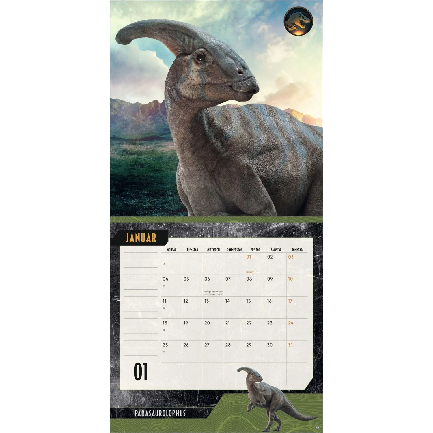 HEYE Wandkalender Jurassic World Broschurkalender 2027 – Bild 3 von 5