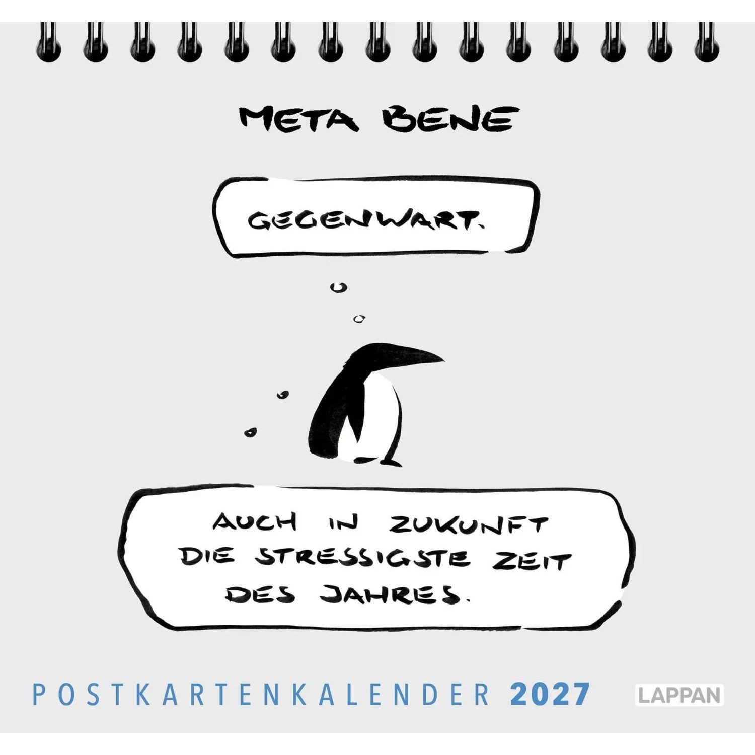 Lappan Verlag Tischkalender meta bene Postkartenkalender 2027