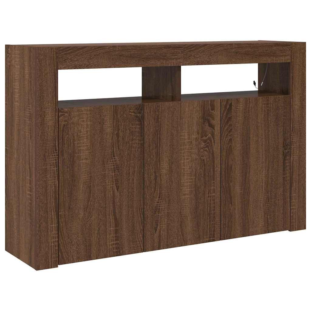 vidaXL Sideboard Sideboard Braun Eichen-Optik 116 x 30 x 75 cm Holzwerkstoff (1 St)