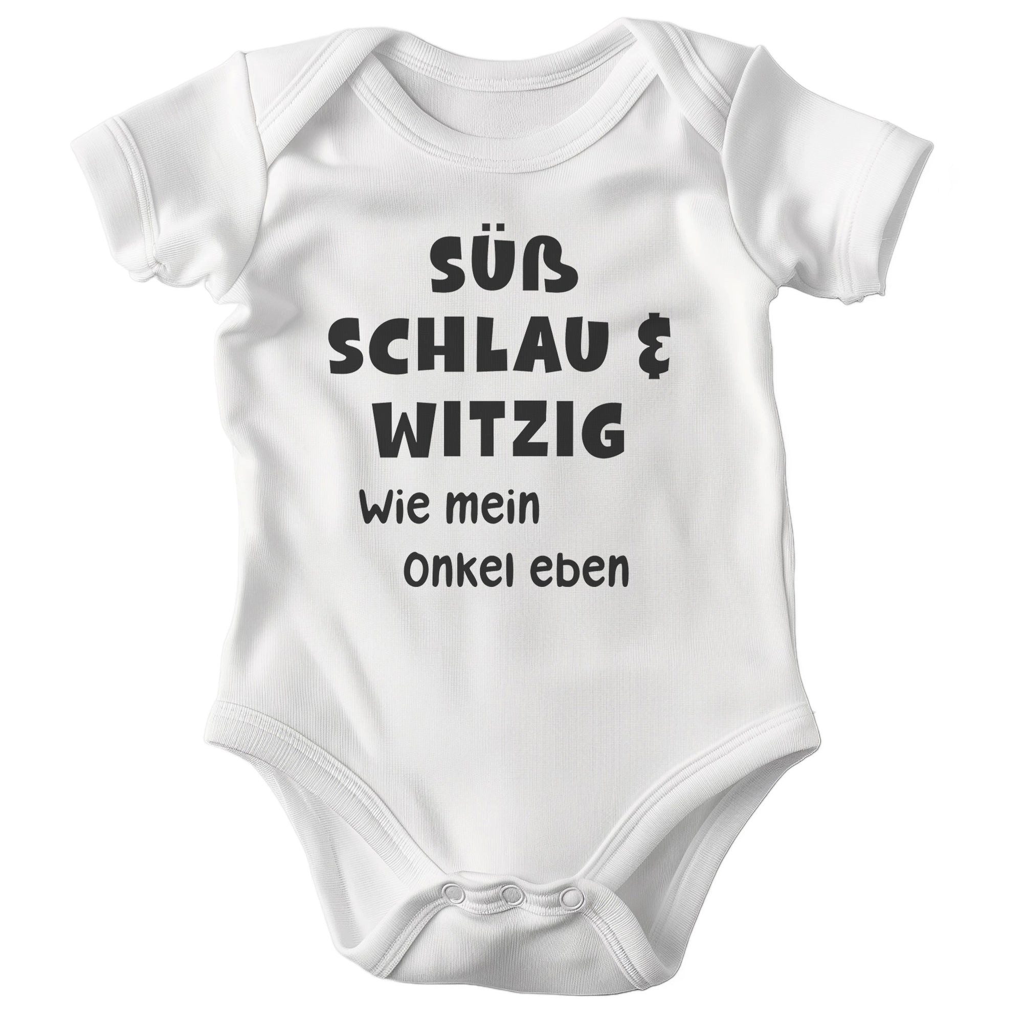 22Feels Kurzarmbody Bio Unisex Babybody Weiß Lustig Onkel Spruch Geschenk Geburt Babyparty BIO-Baumwolle - In Deutschland Bedruckt - Niedlicher Print