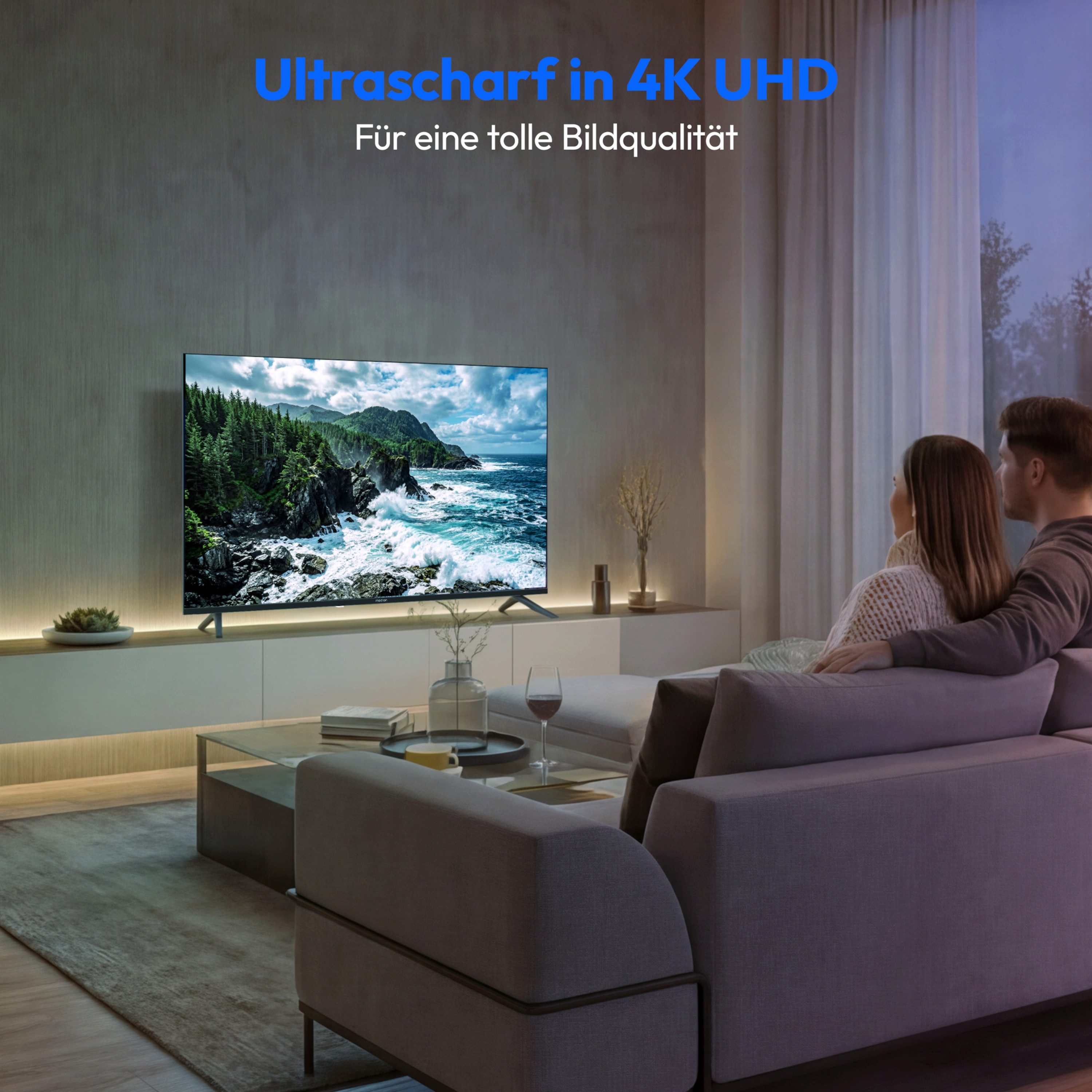 Medion® MD843201 LCD-LED Fernseher (108 cm/43 Zoll, 4K Ultra HD, Smart-TV, Netflix, HBO Max, Prime Video, Disney+, Magenta TV, AppleTV, WOW)