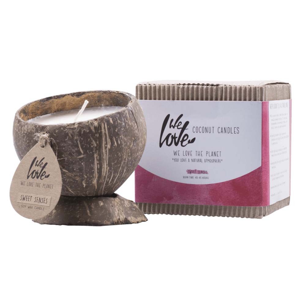 We Love The Planet Formkerze Kokosnuss Sojawachskerze - Sweet Senses