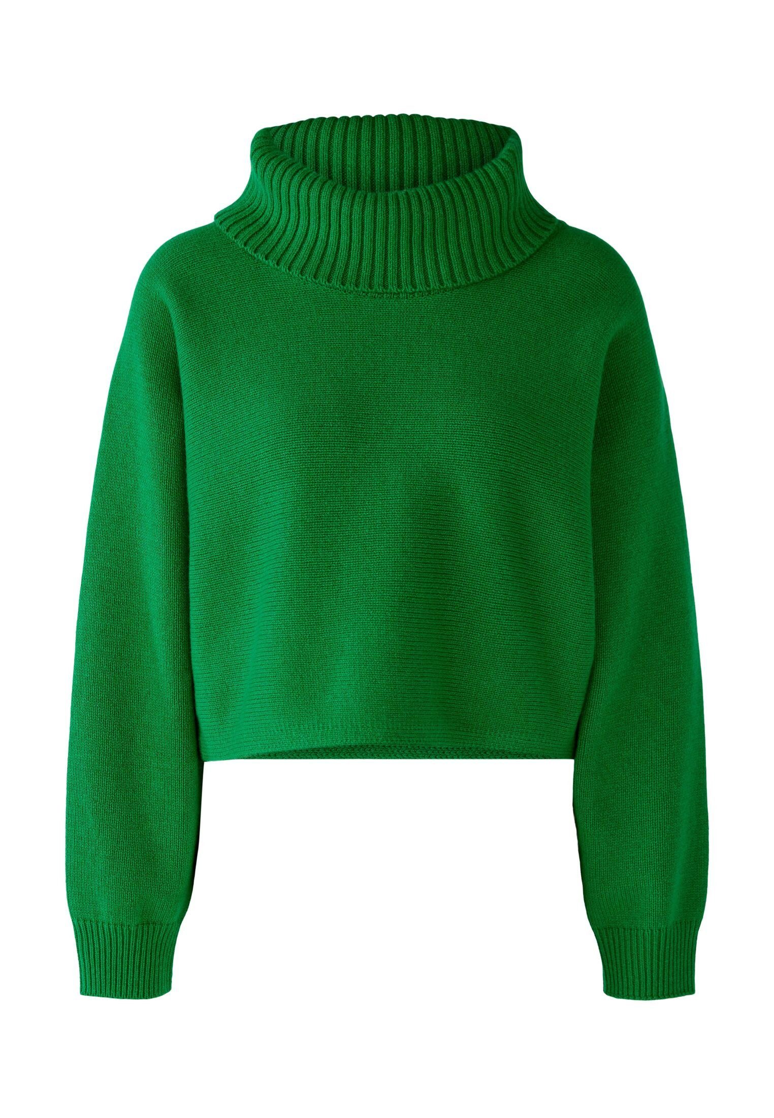 Oui Pullover Strickpullover Wollmischung green