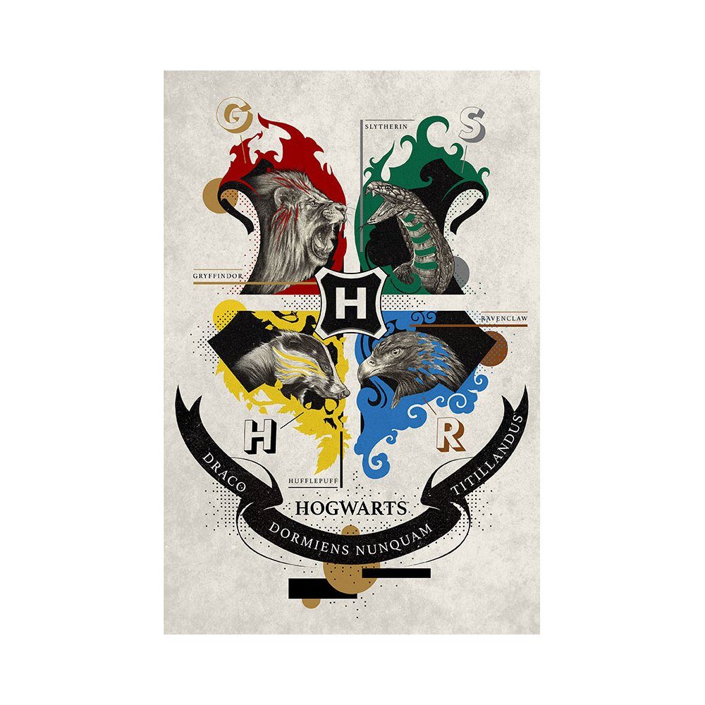 Harry Potter Poster Hogwarts School Crest - Poster Großformat jetzt im Shop  bestellen Close Up GmbH