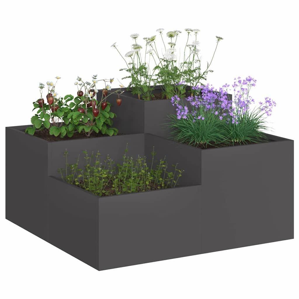 vidaXL Blumentopf Gartenblumentopf Schwarz 100 x günstig online kaufen
