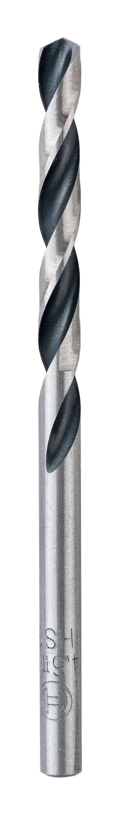 BOSCH Metallbohrer, (10 Stück), HSS PointTeQ (DIN 338) Metallspiralbohrer - 4,6 mm - 10er-Pack