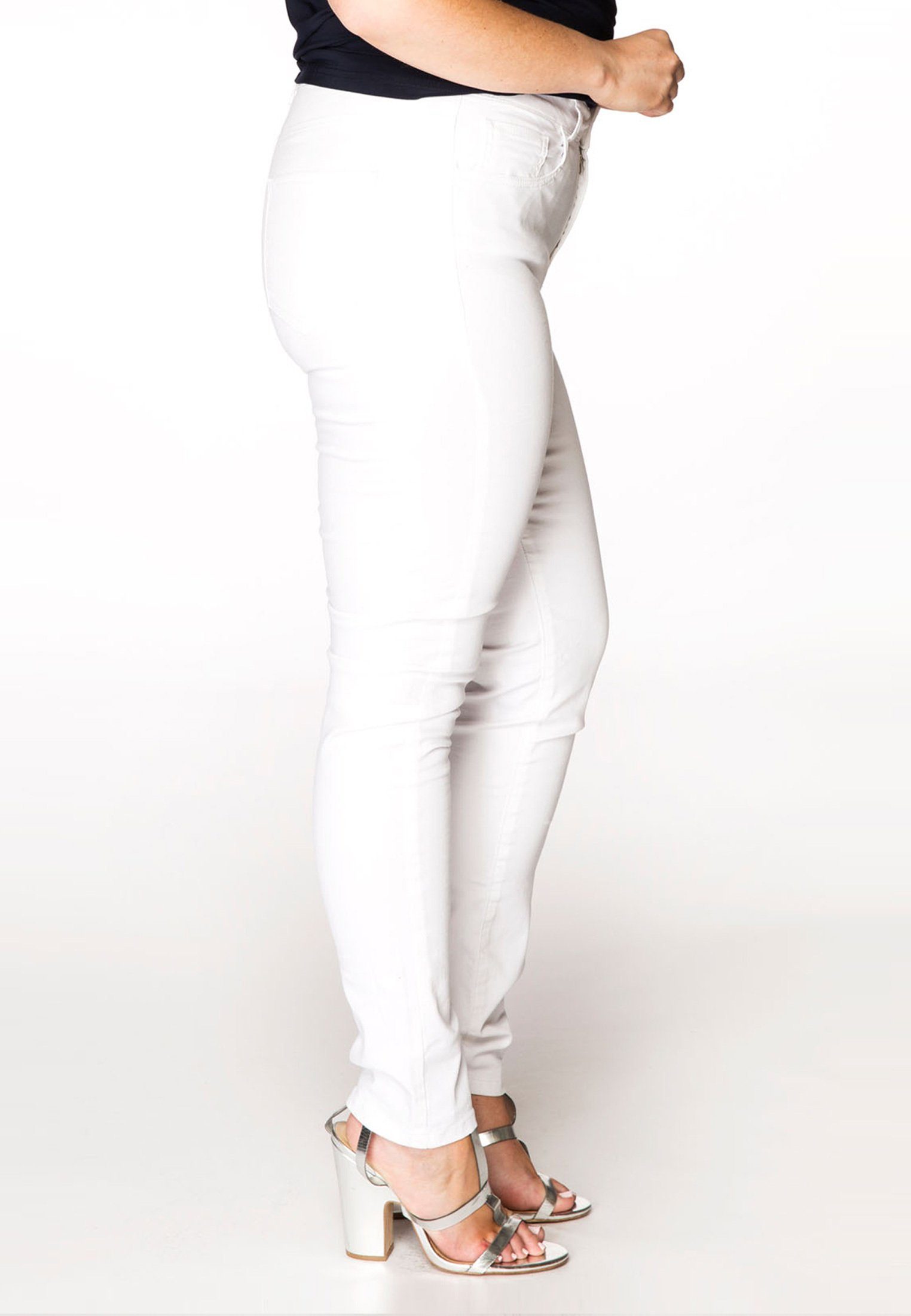 YOEK High-waist-Jeans Damen Slim-fit-Jeans Große Größen