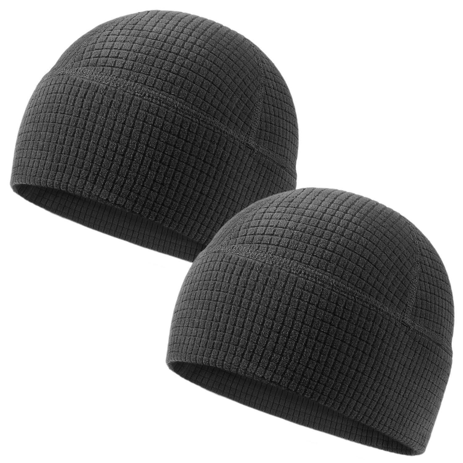 LuxusKollektion Fleecemütze Laufmütze Herren Damen Unisex Thermo Funktionsmütze Black+Black