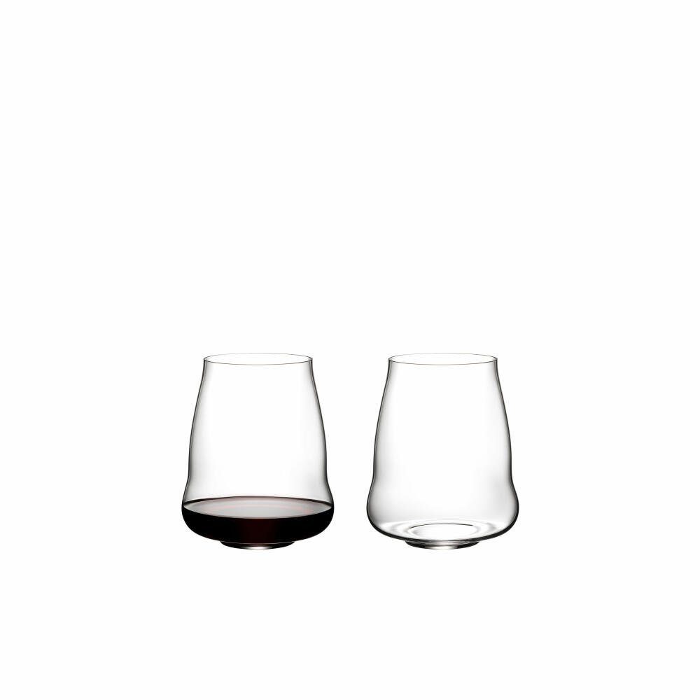 RIEDEL Glas Rotweinglas SL Stemless Wing Pinot Noir Nebbiolo 2er Set, Kristallglas