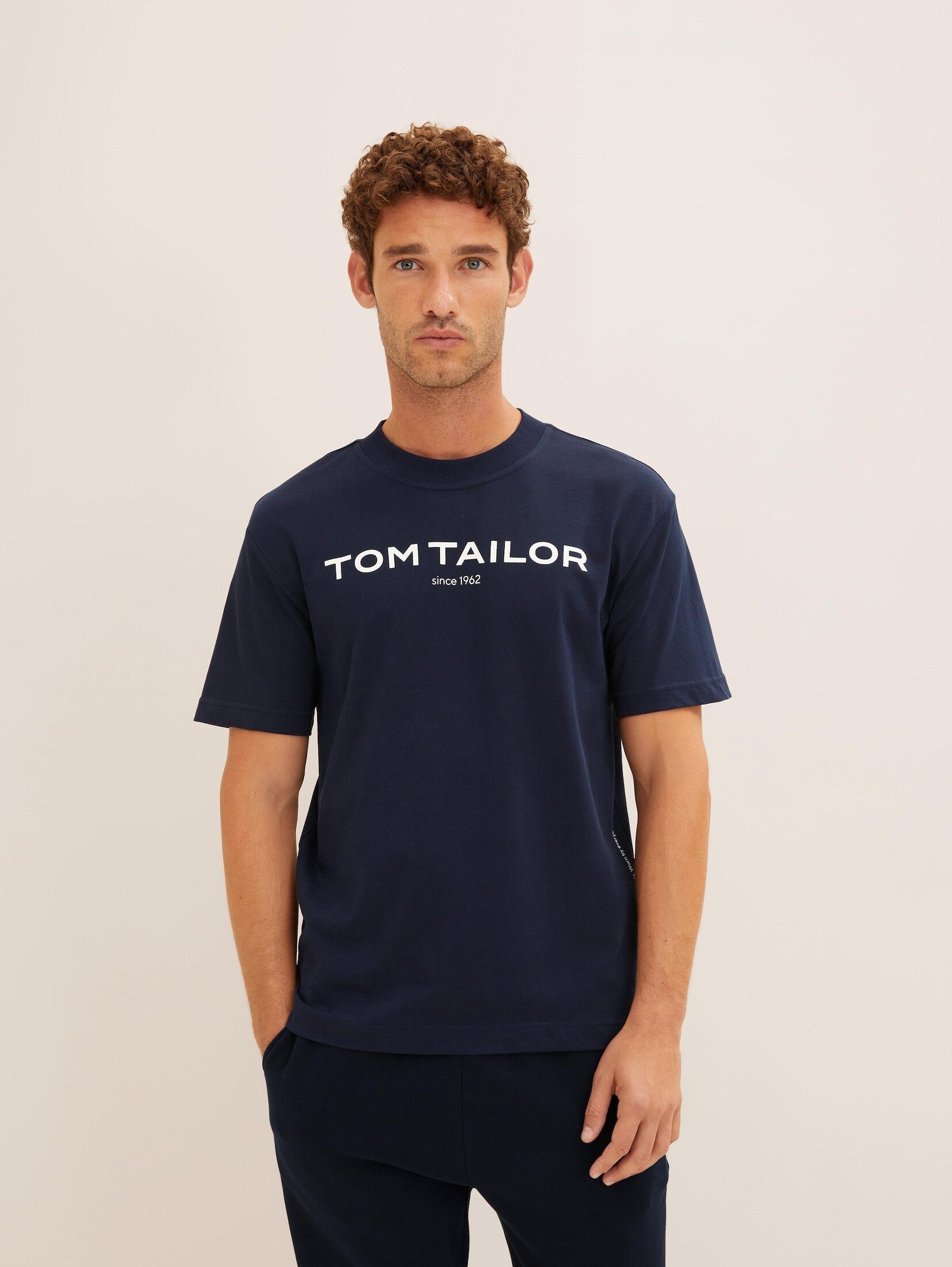 TOM TAILOR T-Shirt T-Shirt mit Logoprint sky captain blue