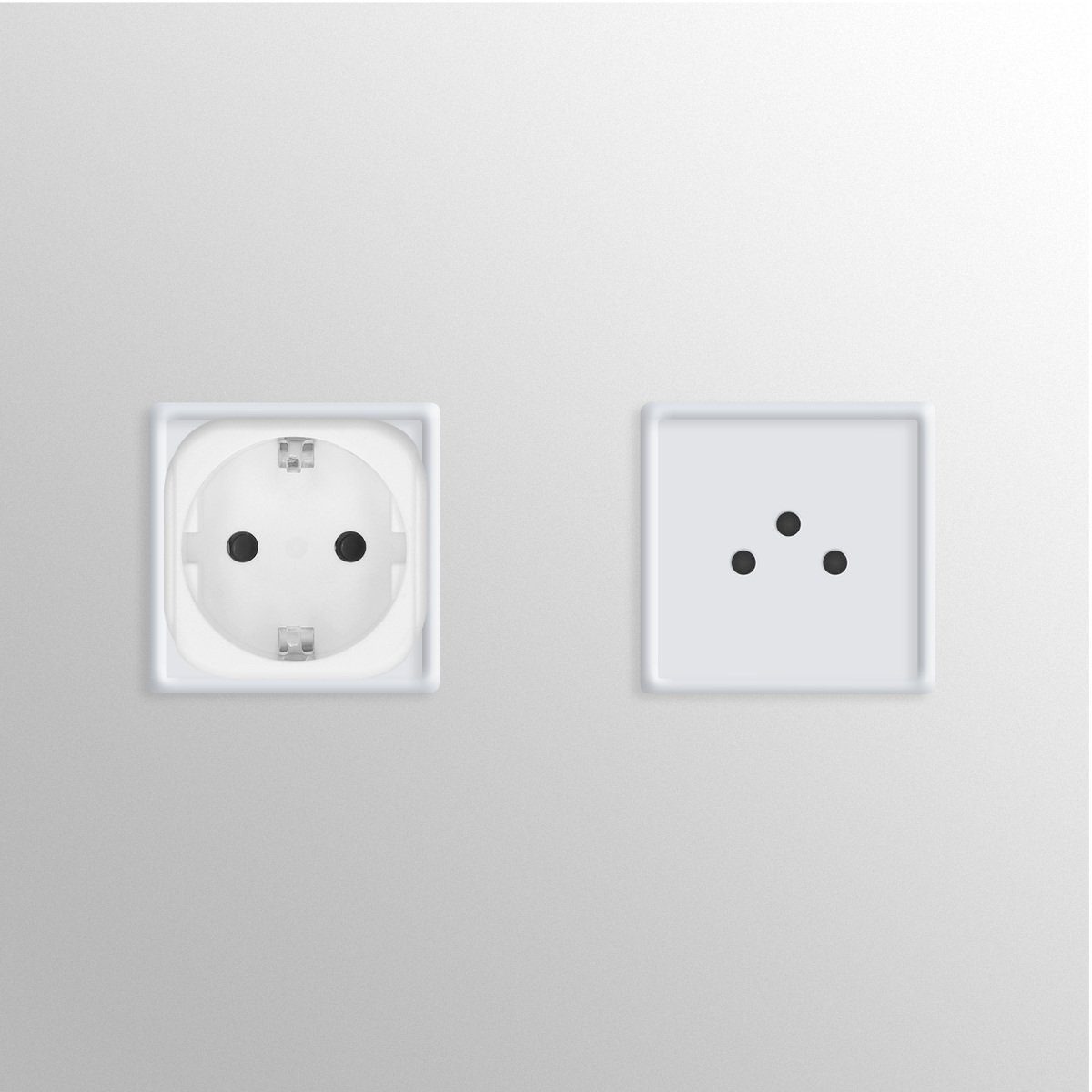 kwmobile 2x Reiseadapter Schweiz Typ-J - Schuko EU zu Typ J Steckdose Adapter, 6.60 cm