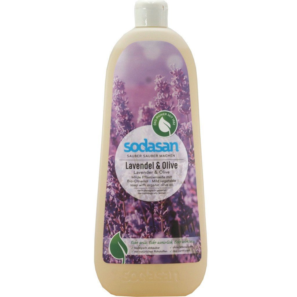 Sodasan Flüssigseife Olive SODASAN u. Flüssigseife Lavendel 1 Liter