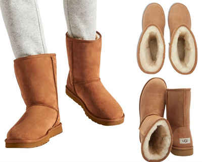 UGG UGG Boots Classic Short Men's Shearling Chestnut Suede Stiefel Schuhe Кроссовки