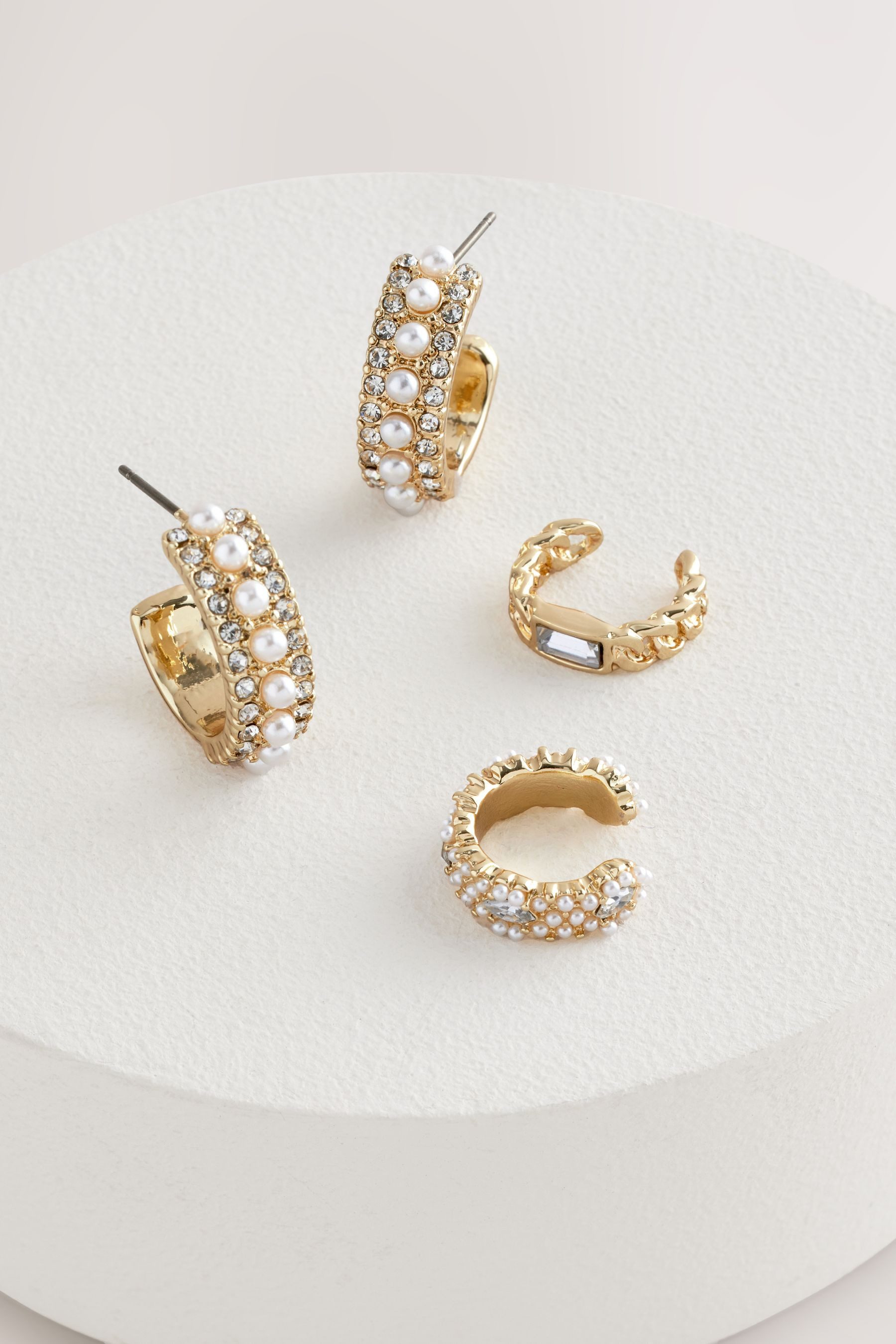 Next Creolen-Set Pack mit Glitzer-Creole...