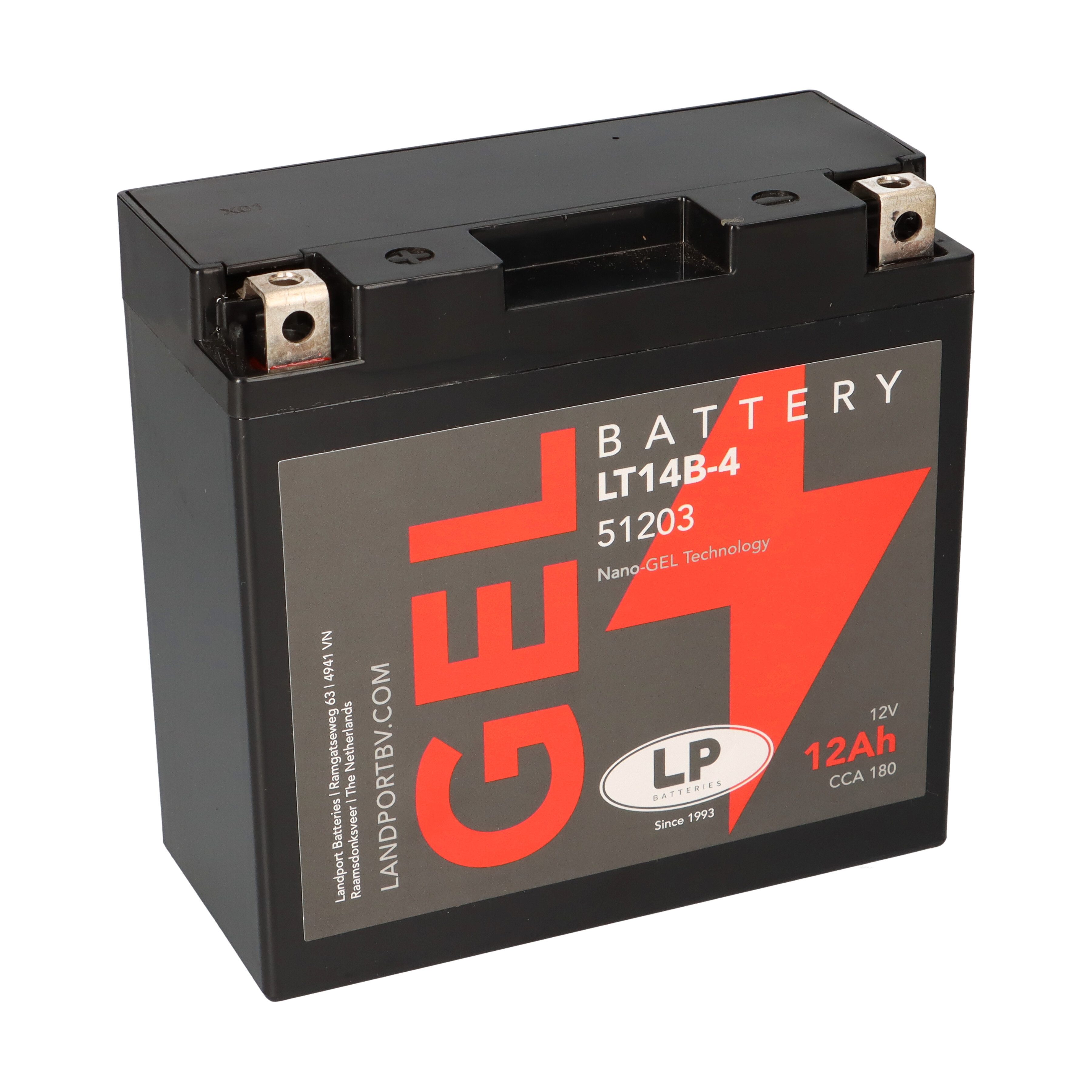 Batterie 12V 12Ah für Motorrad Startbatterie MG LT14B-4 Bleiakkus