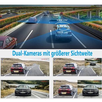 AUKUU Dashcam Autokamera 4 Zoll Full HD 1080P, 170 ° Weitwinkel, Nachtsicht Dashcam (Dashcam)