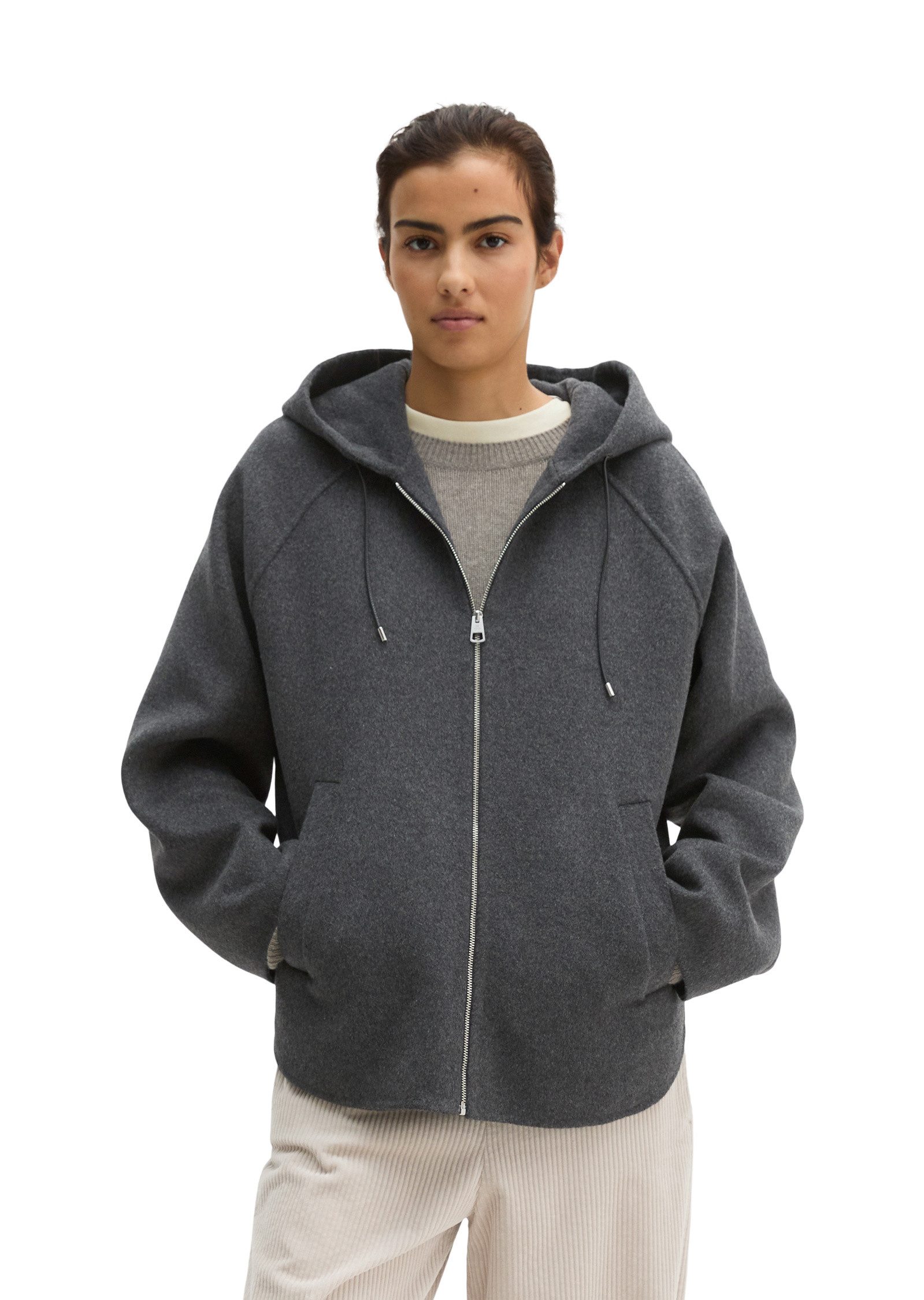 Marc O'Polo Outdoorjacke aus hochwertigem Melange-Doubleface