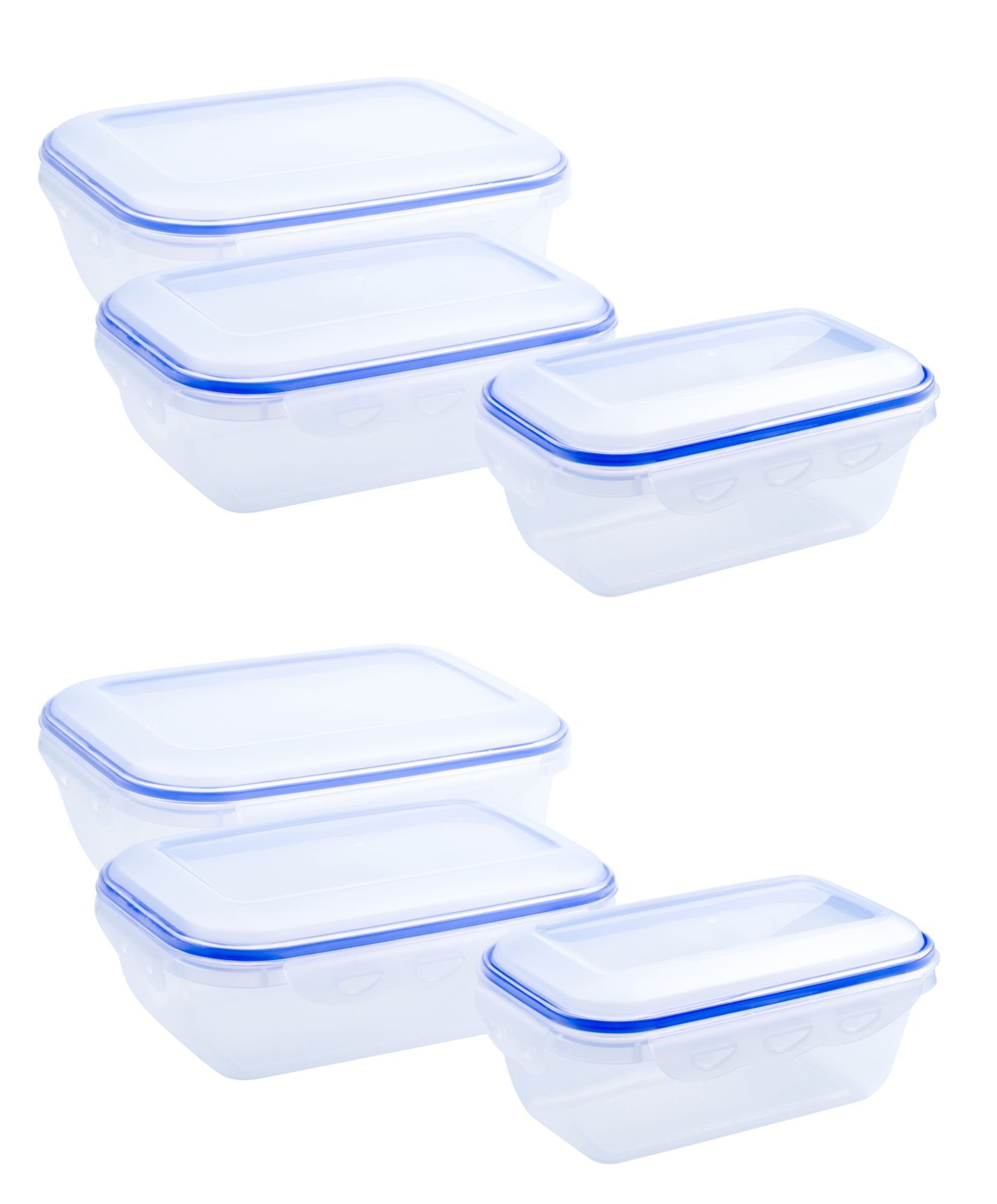 Aufbewahrungsdosen stapelbar Frischhaltedosen-Set, (Set, ineinander culinario 2-tlg), Kunststoff, Vorratsdose,