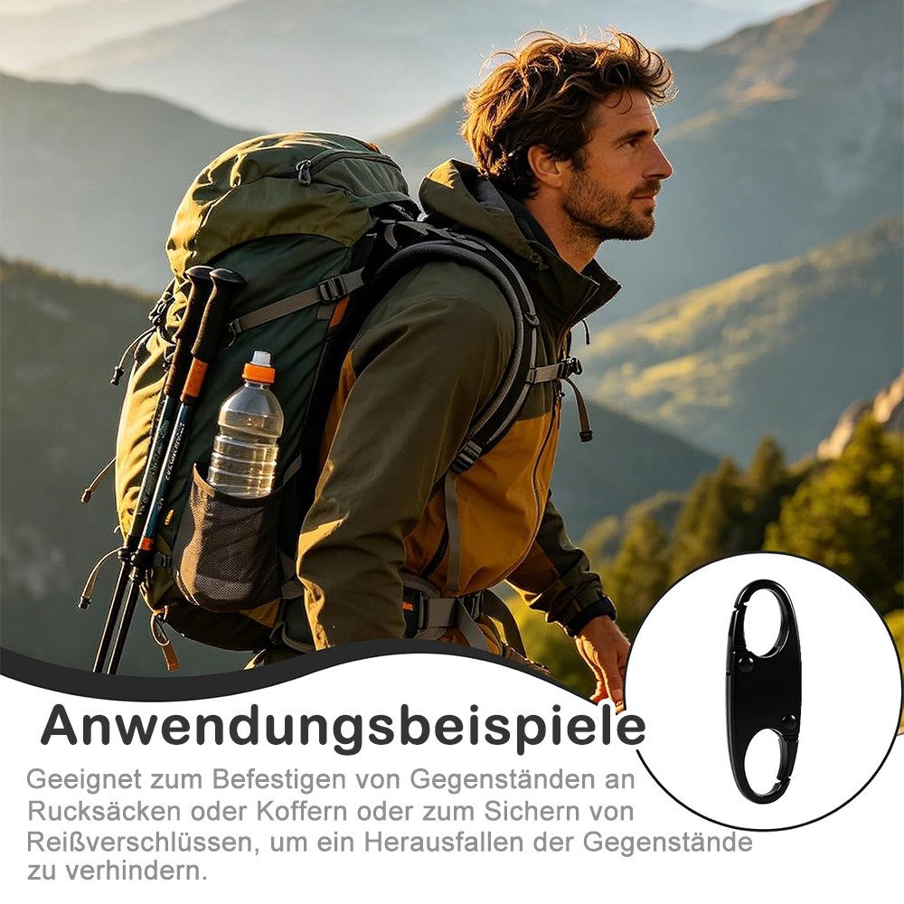 AFKSMILE Reißverschluss 16 Stück Diebstahlsicherung Rucksack Zipper, Reißverschluss-Schieber, Abnehmbare Reißverschluss-Schieber für Gepäck Handtasche Koffer Ze – Bild 5 von 5
