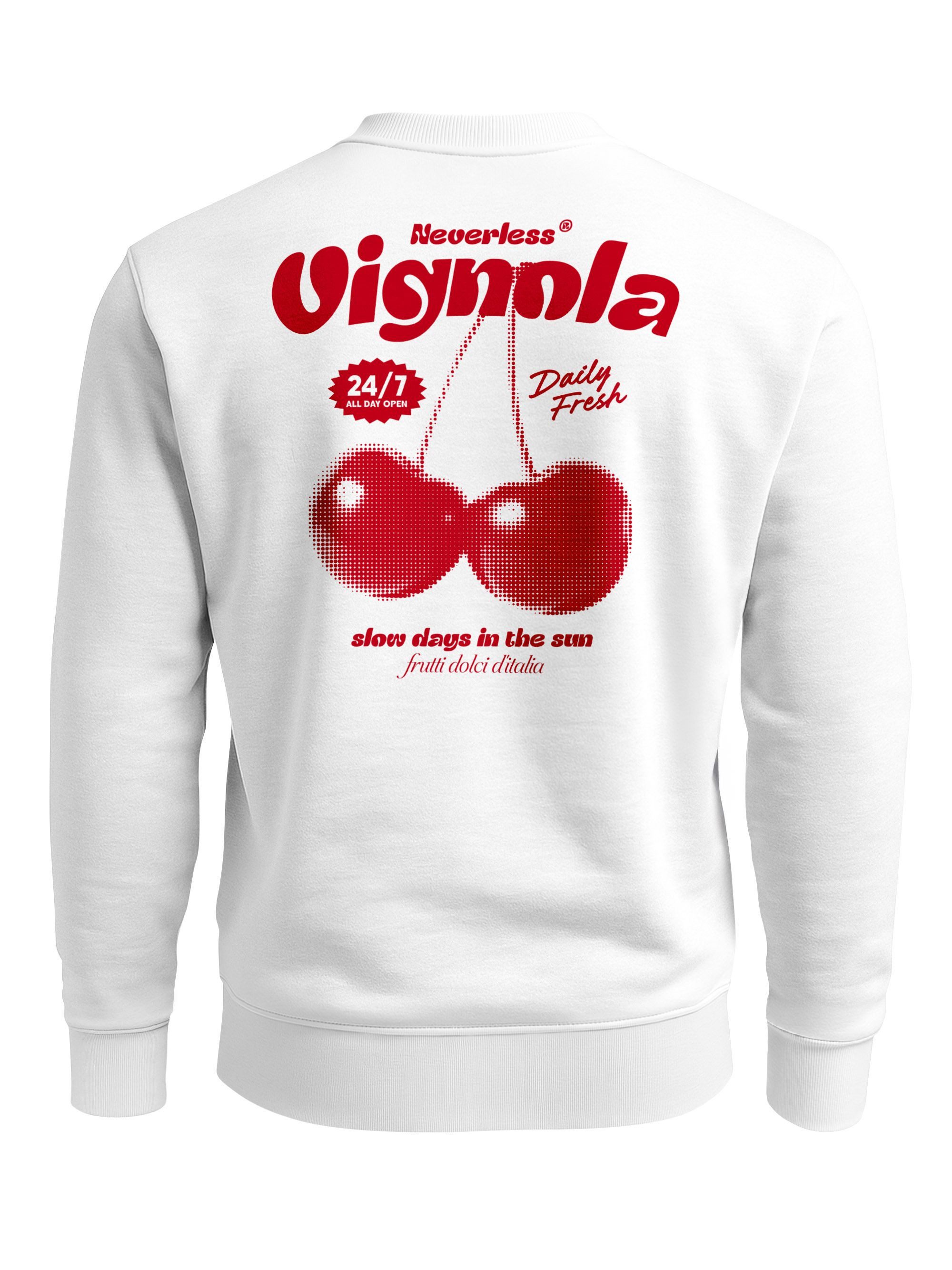 Sweatshirt Sweatshirt Herren Pullover mit Backprint Vignola Pulli mit