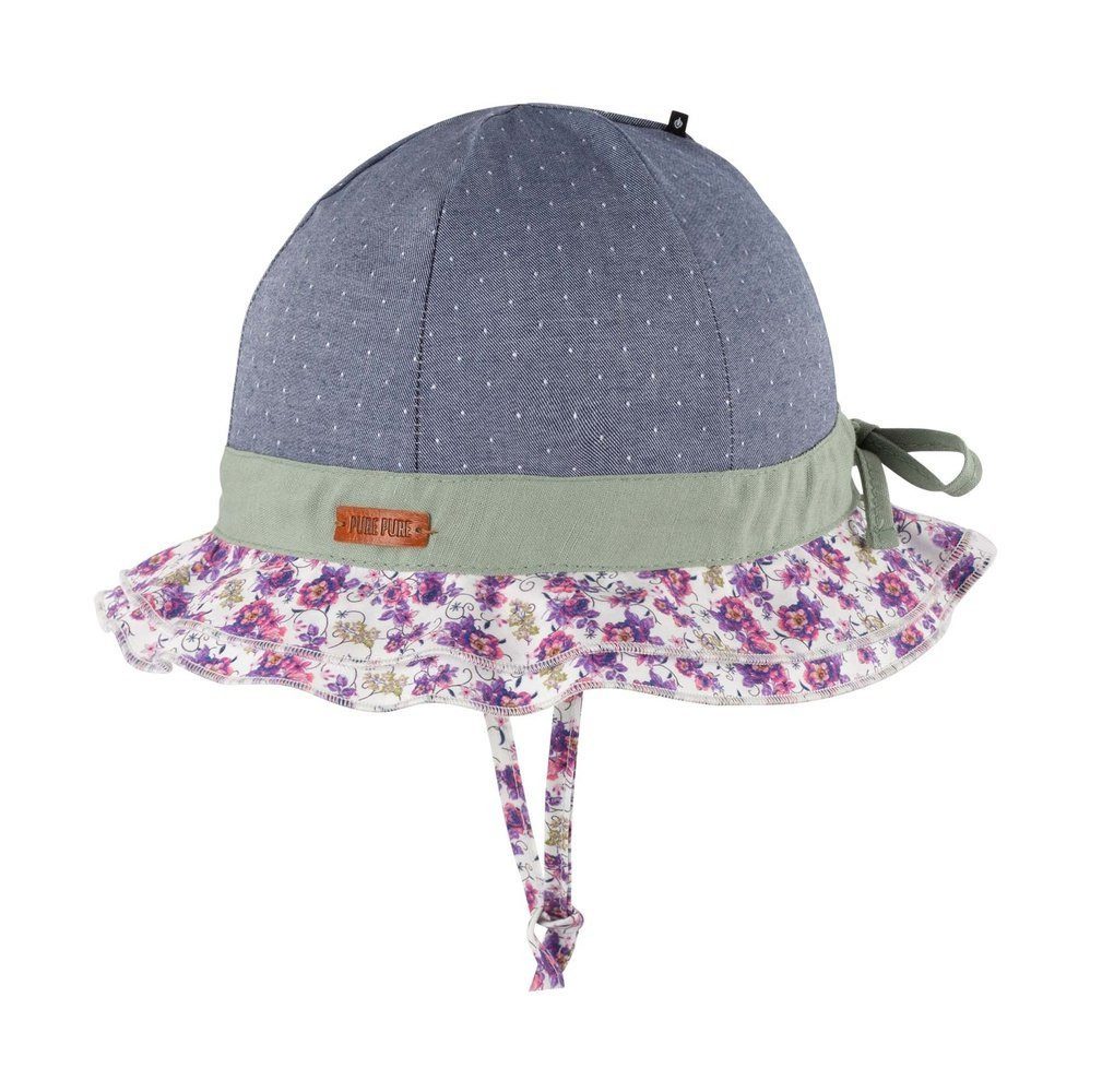 PURE PURE by Bauer Erstlingsmütze PurePure Miniflapper mit Rüschen