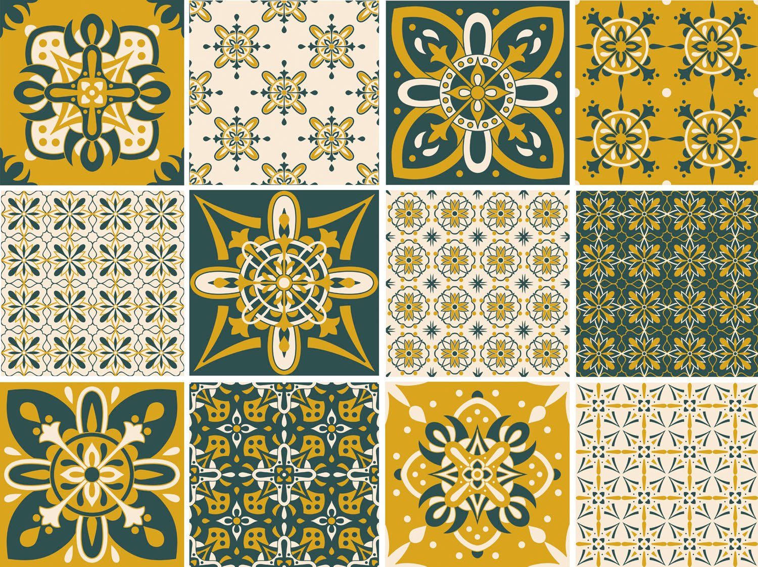 queence Wandsticker Redina (12 St), Sticker, Fliesensticker, Ornamente