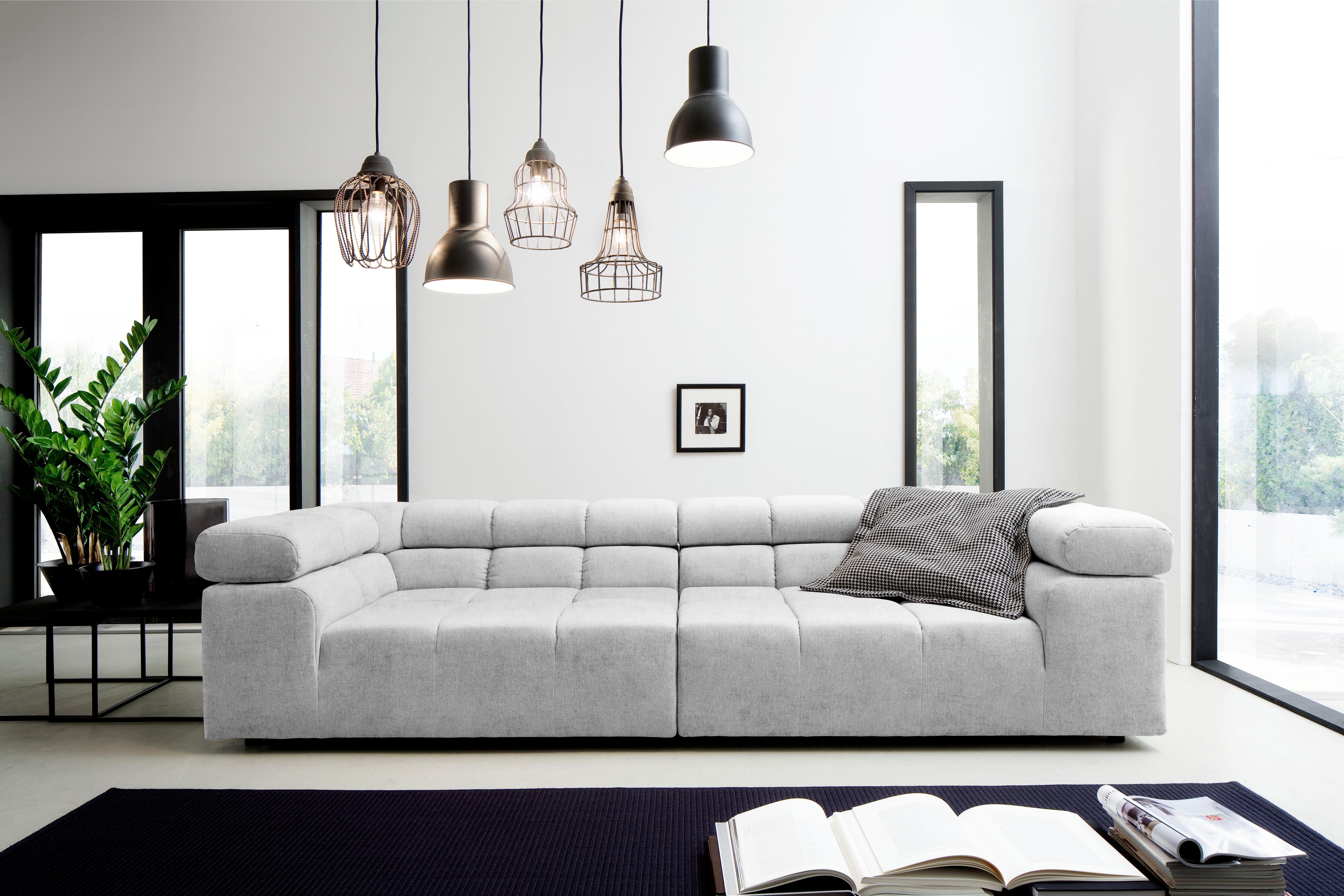 INOSIGN Big-Sofa "Ancona B/T/H: 290/110/70 cm", auffällige Steppung, inkl. günstig online kaufen