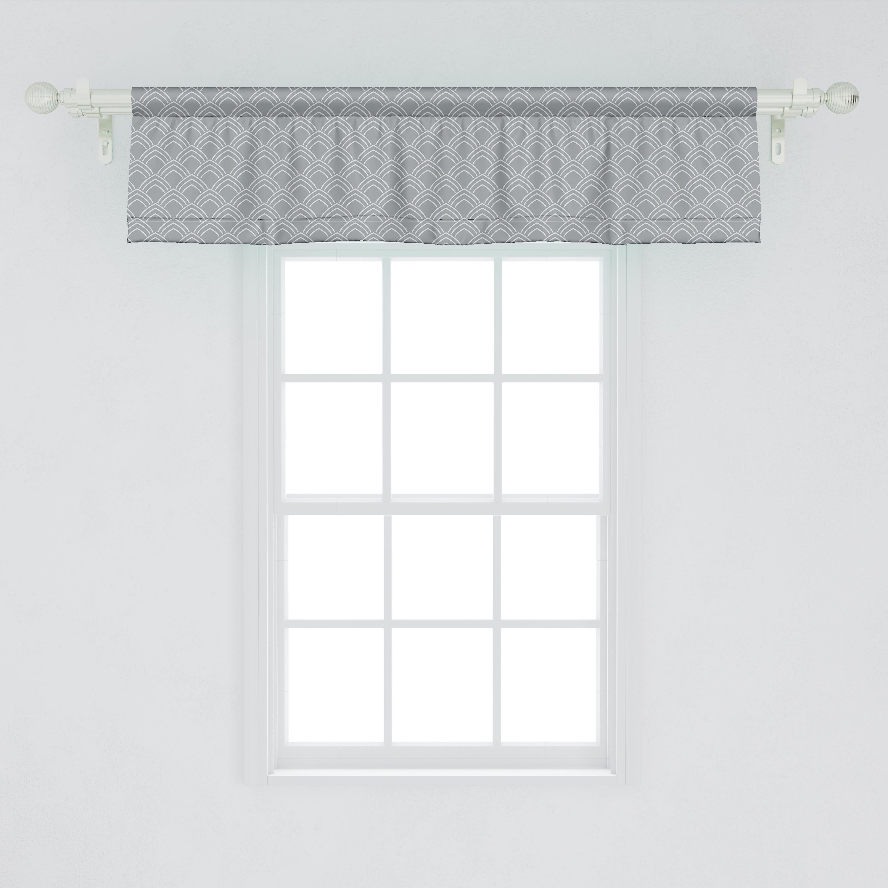 Scheibengardine Vorhang Abakuhaus, mit Volant für Schlafzimmer Oriental Geometrisch Stangentasche, Küche Microfaser, Petals Dekor