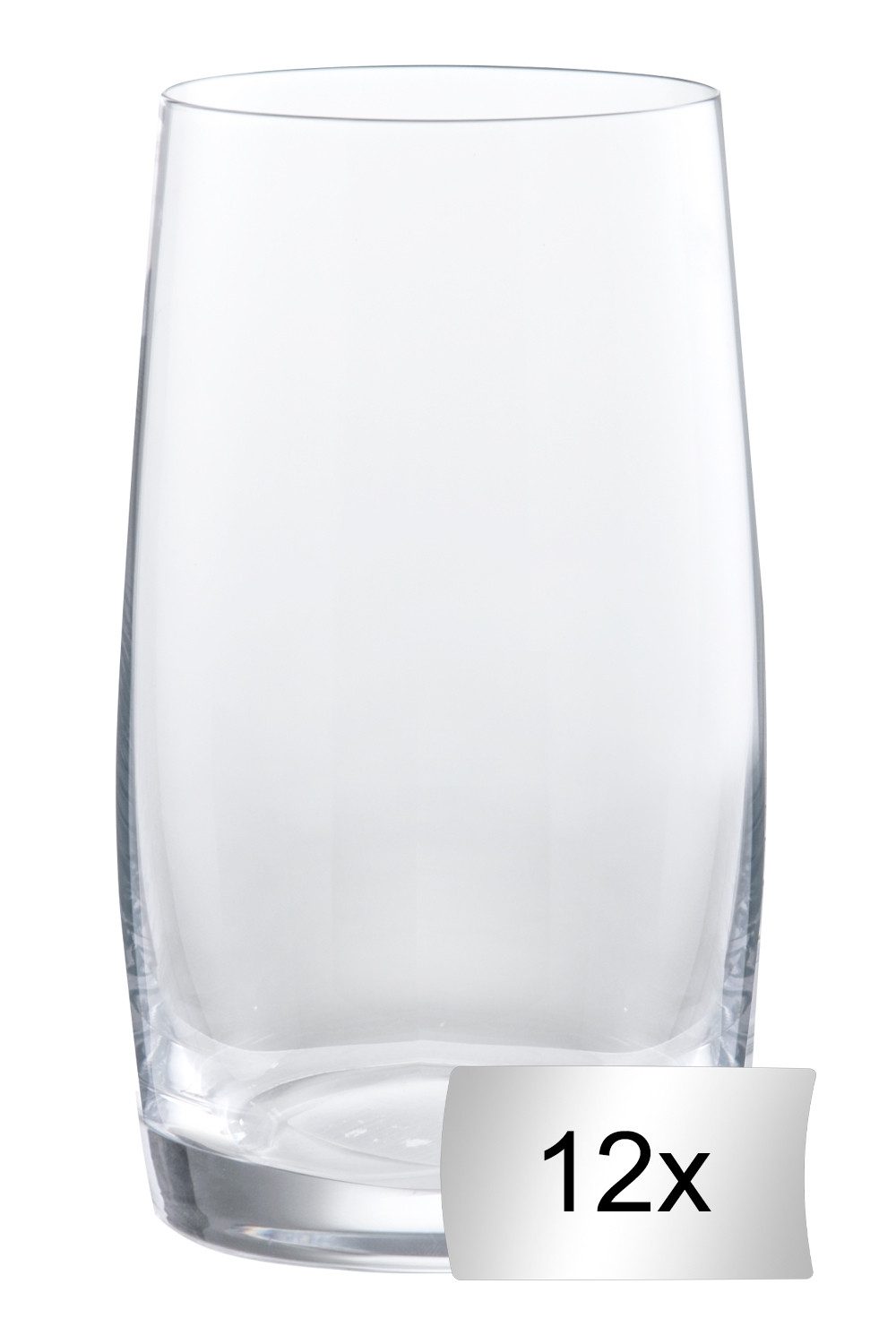 BOHEMIA SELECTION Longdrinkglas SIMPLY, 12er Set, 380 ml Fassungsvermögen, Glas, Spülmaschinengeeignet