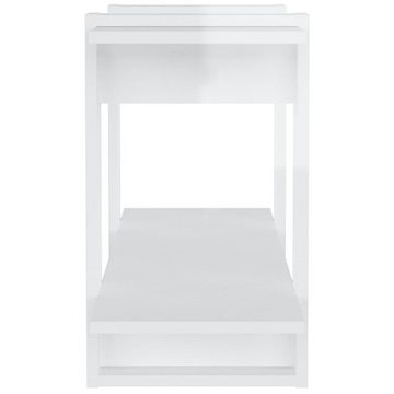 furnicato Bücherregal Hochglanz-Weiß 100x30x51 cm Holzwerkstoff