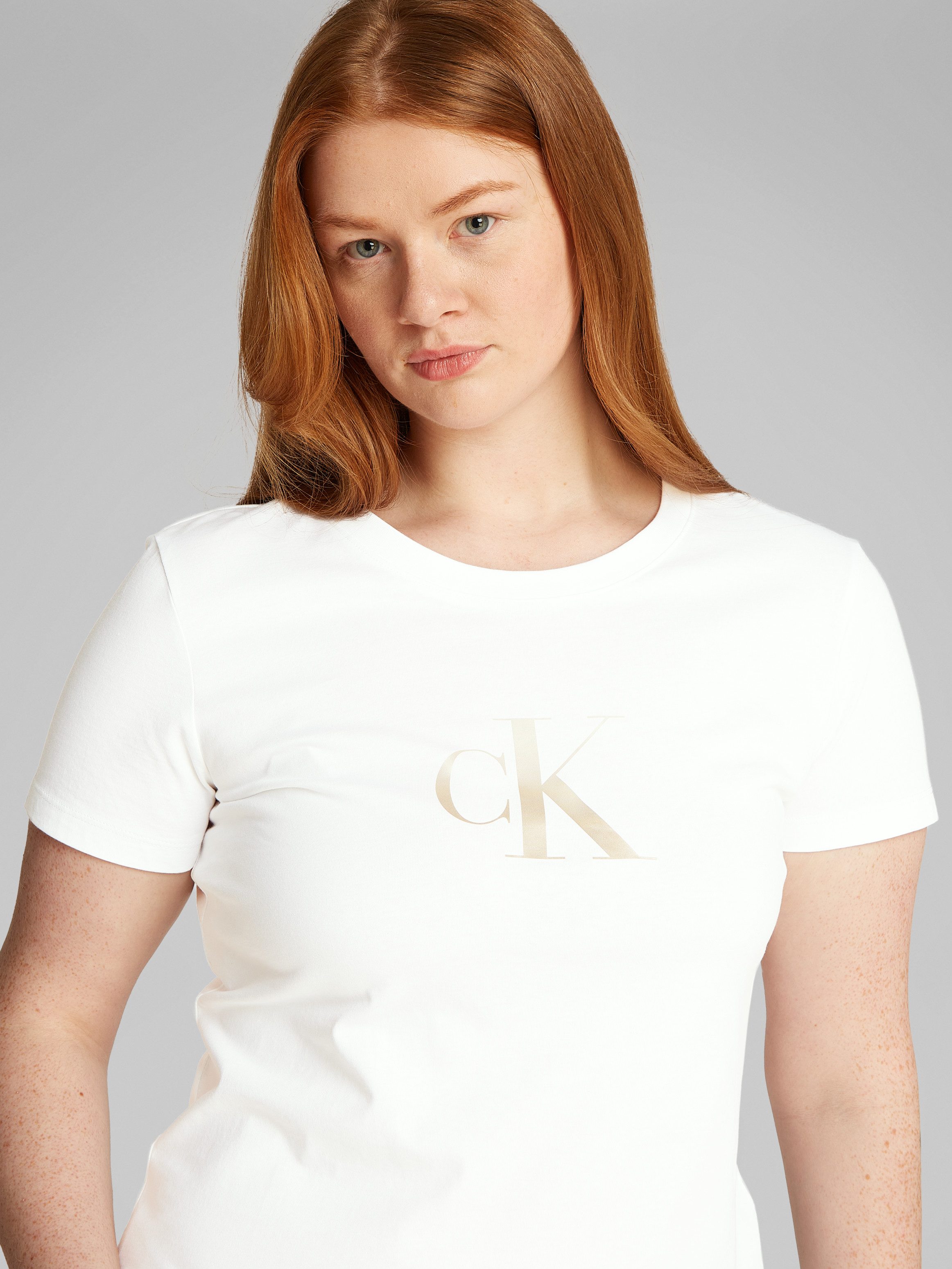 Calvin Klein Jeans Plus T-Shirt PLUS GRADIENT CK SLIM TEE in großen Größen, günstig online kaufen