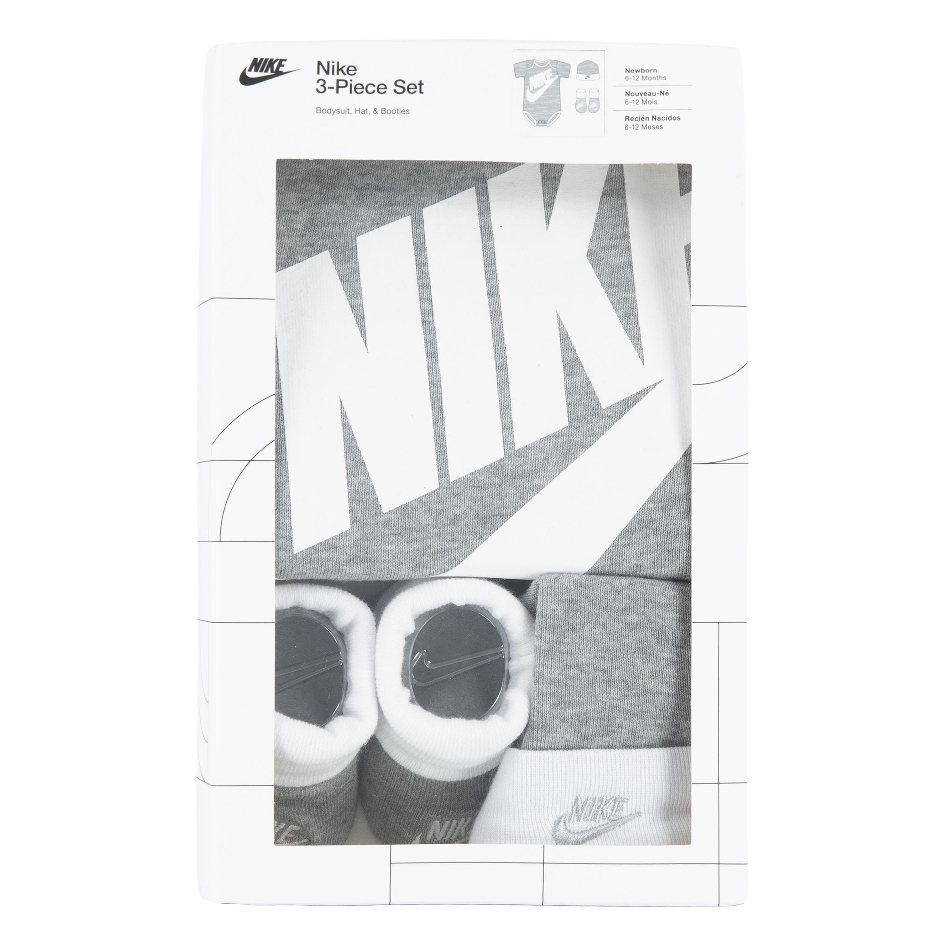 Nike Sportswear Erstausstattungspaket 3-tlg) (Set, grau-meliert LOGO FUTURA