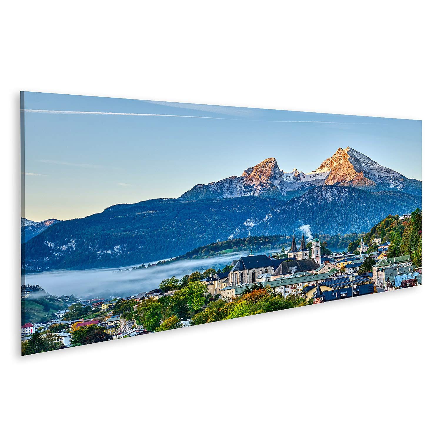 islandburner Leinwandbild Berg Watzmann Stadt Berchtesgaden Bayerische Alpen - Panorama