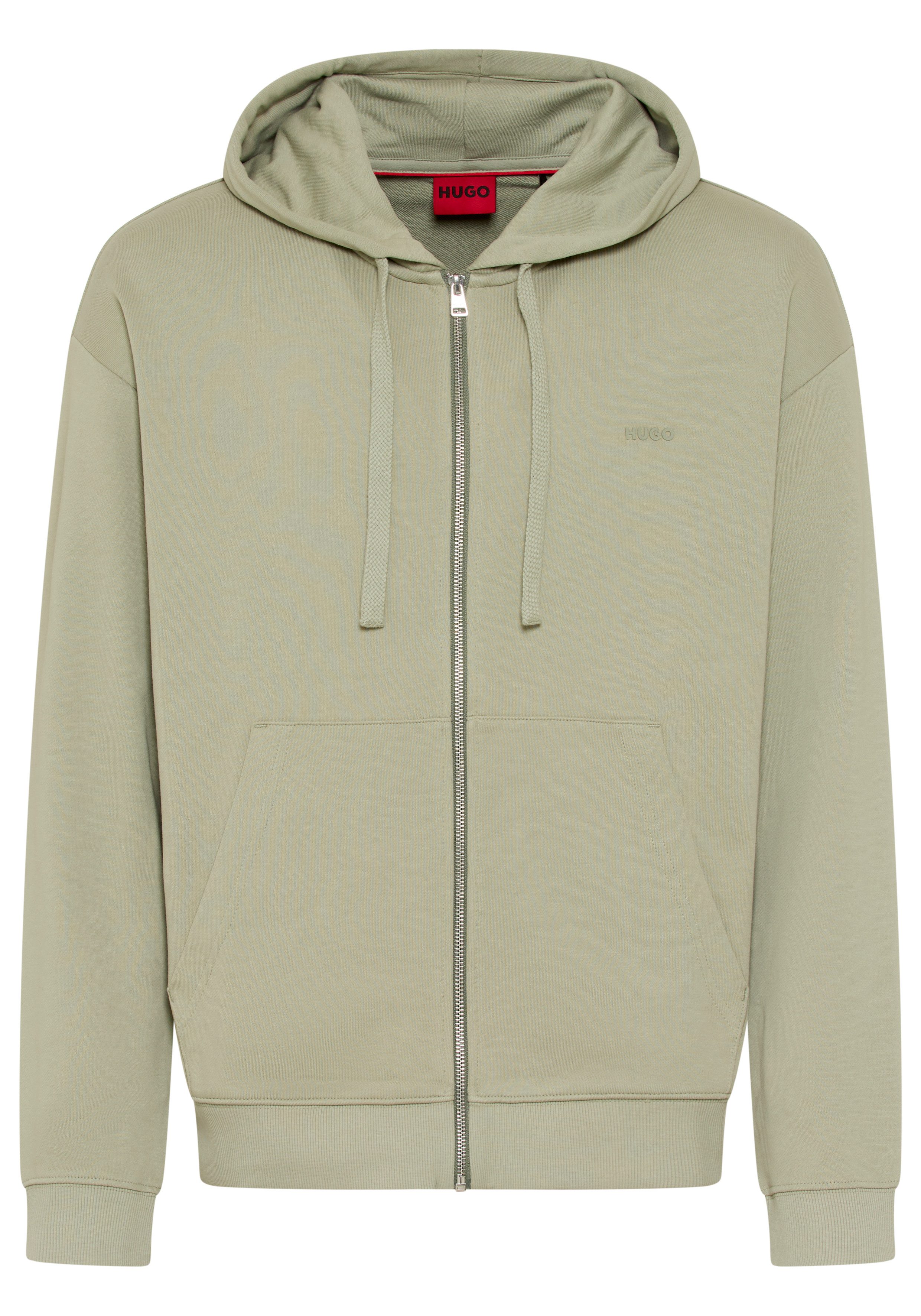HUGO Kapuzensweatjacke Relaxed Fit, Kapuze, Taschen