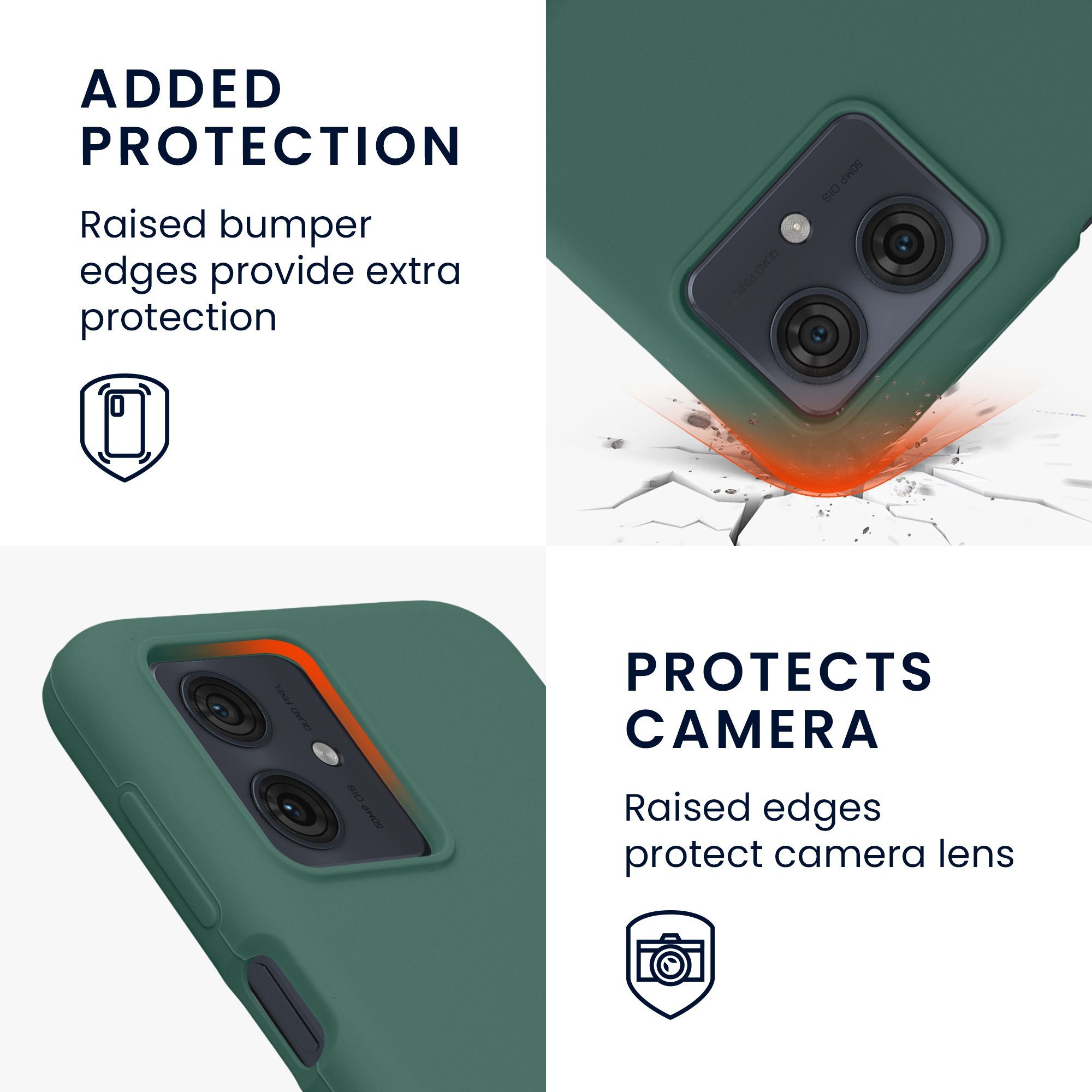 kwmobile Handyhülle Handyhülle für Motorola Moto G54 5G Hülle, Weiches Handy Silikon Case - Schutzhülle Cover