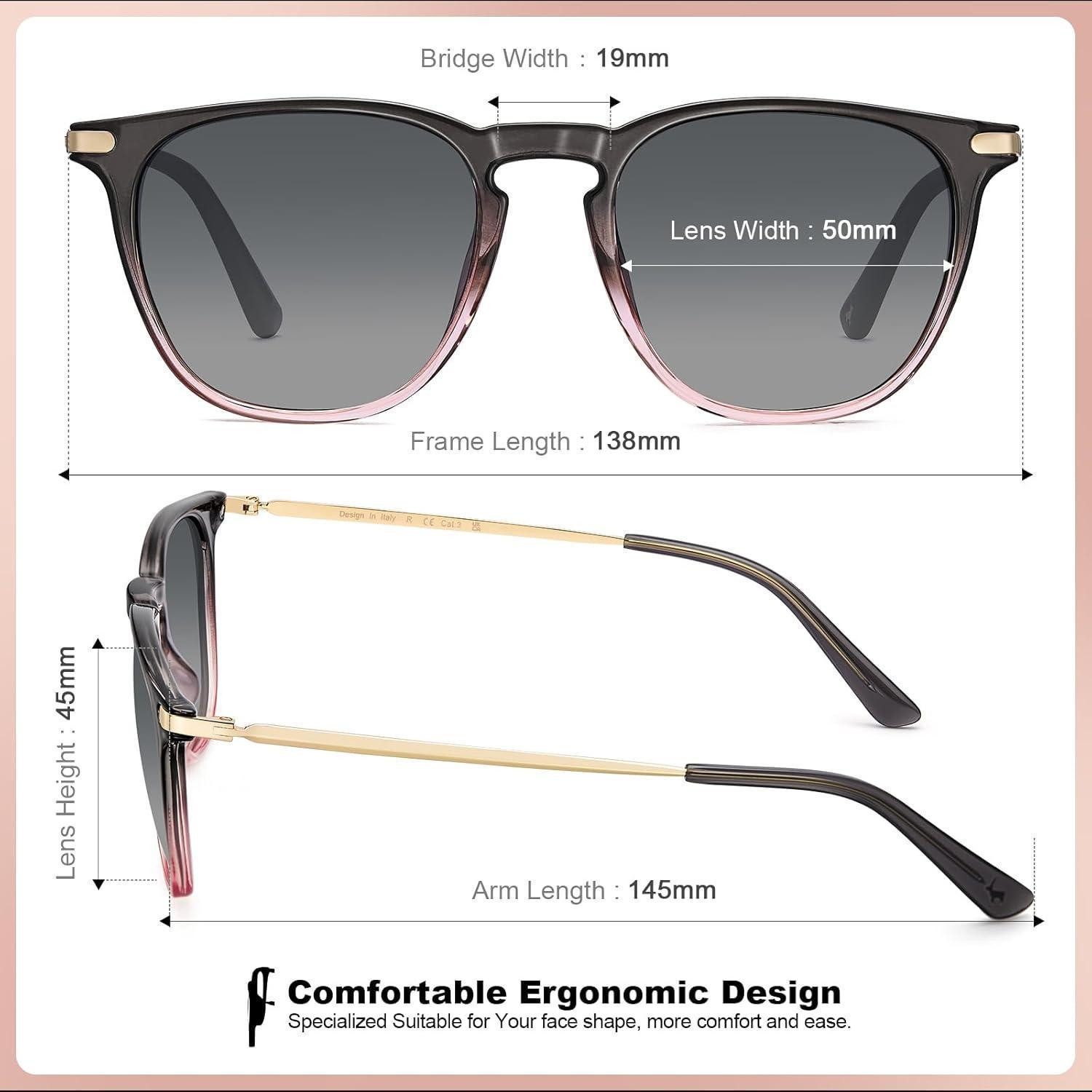 LuxusKollektion Sonnenbrille Sonnenbrille Damen D Farbverlauf Rahmen Linse Farbverlauf Grau