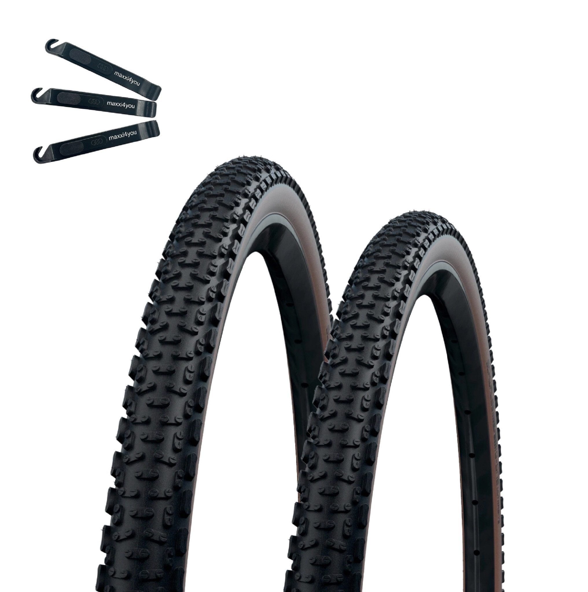 Fahrradreifen 2 x Faltreifen Schwalbe G-One Ultrabite Schwarz/Bronze 40-622 inkl. RH