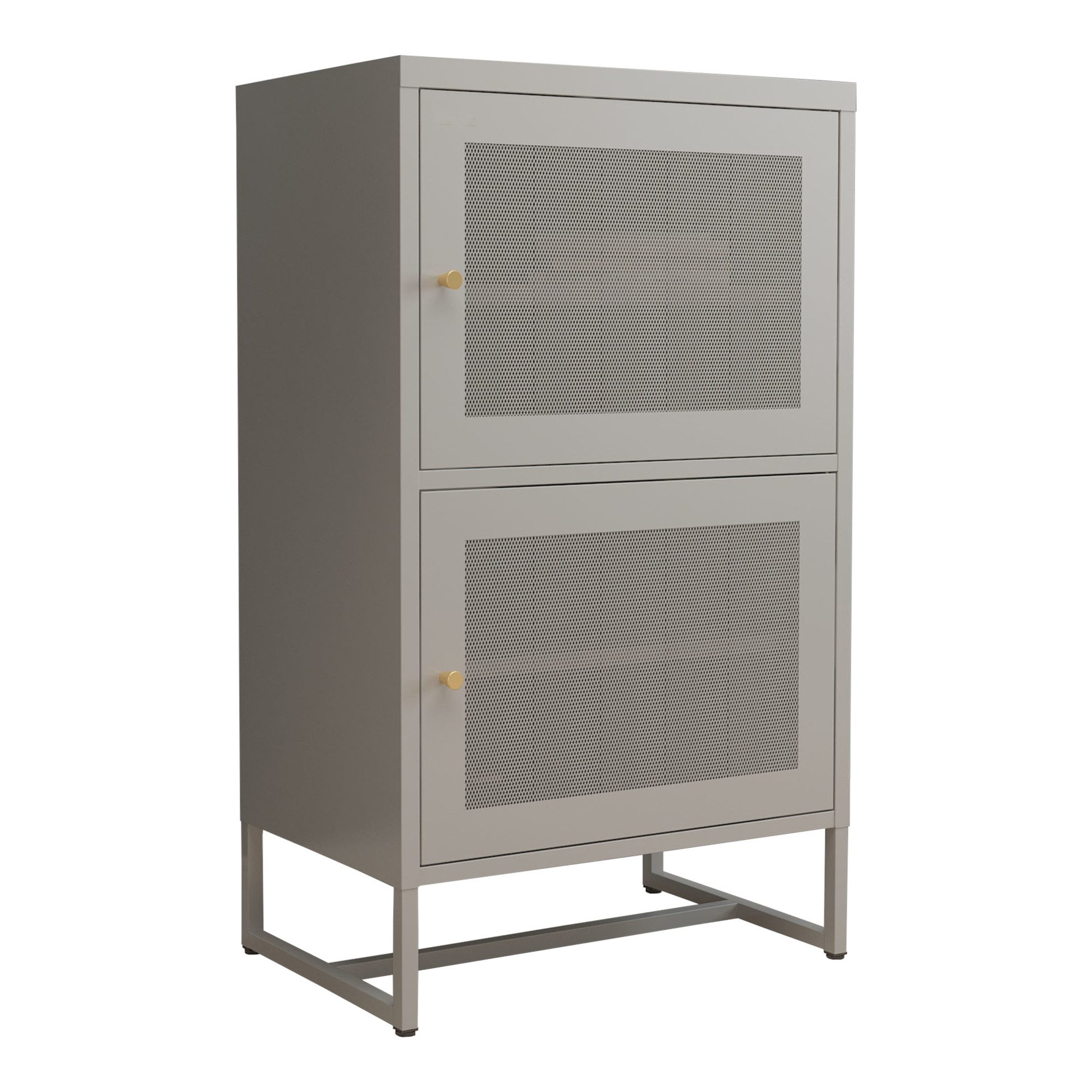 en.casa Aktenschrank »Sund« mit 2 Türen Metall 102x60x40 cm Grau