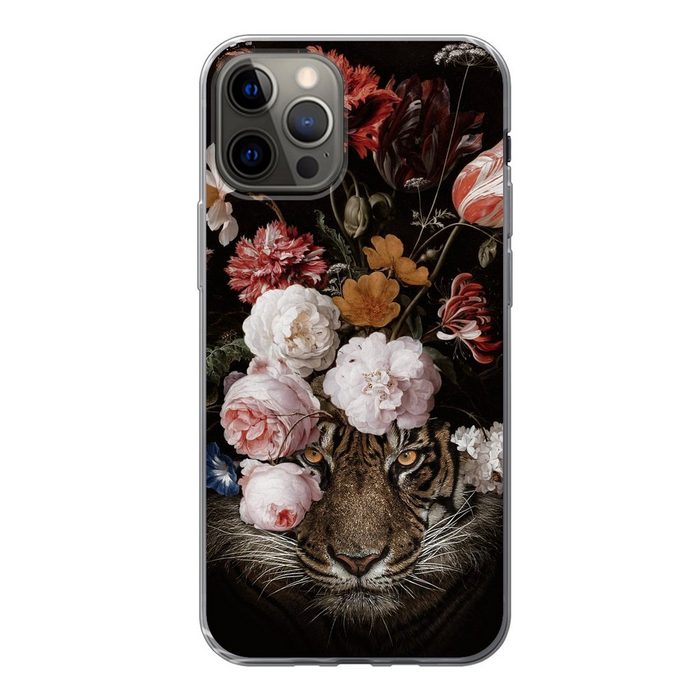 MuchoWow Handyhülle Blumen - Jan Davidsz de Heem - Tiger - Gemälde - Stillleben - Alte Handyhülle Apple iPhone 12 Pro Smartphone-Bumper Print Handy