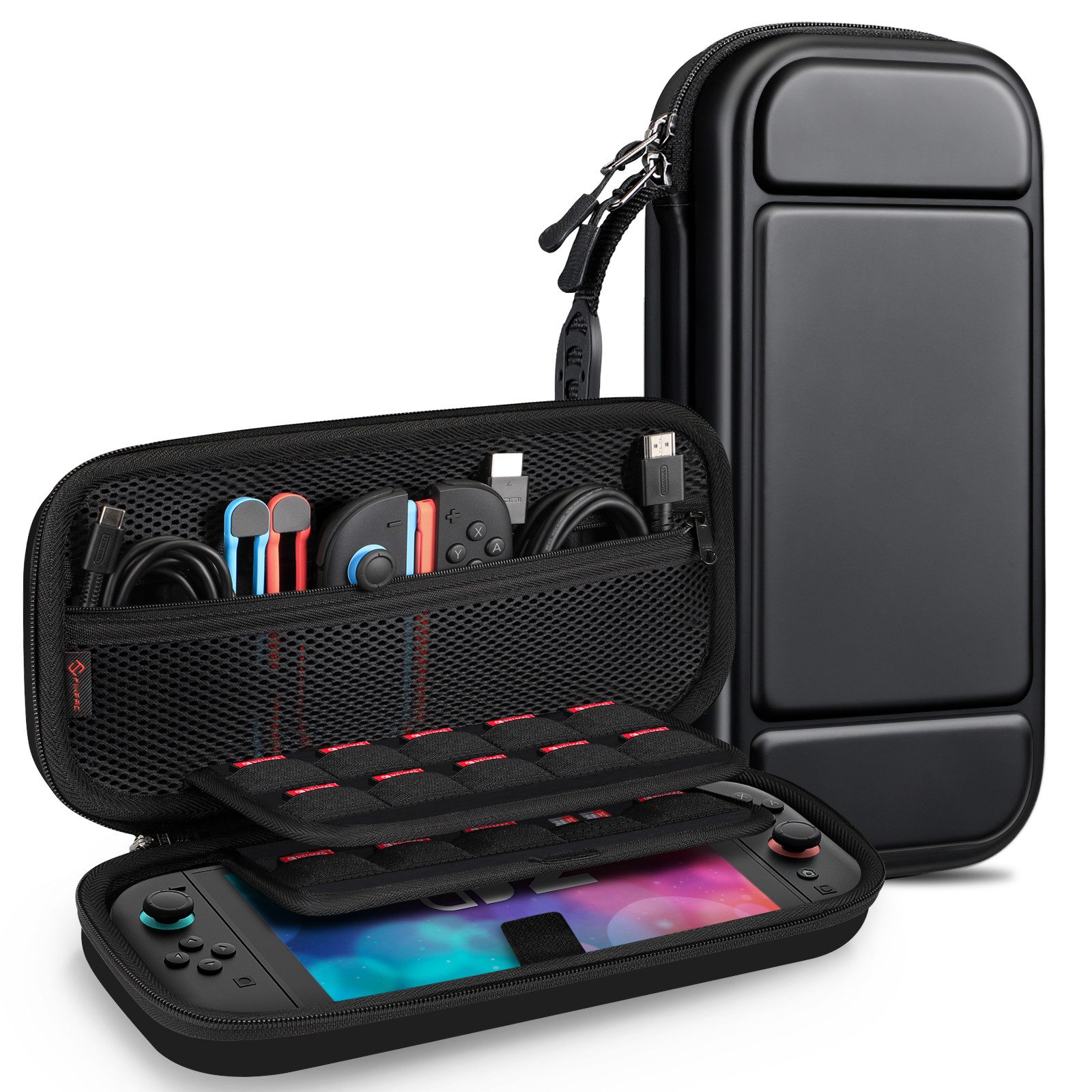 Fintie Nintendo-Schutzhülle Tasche für Nintendo Switch 2(2025 Modell) - Tragetasche, mit 20 Spielkartenhaltern und Haltegurt für Switch Konsole und Zubehör