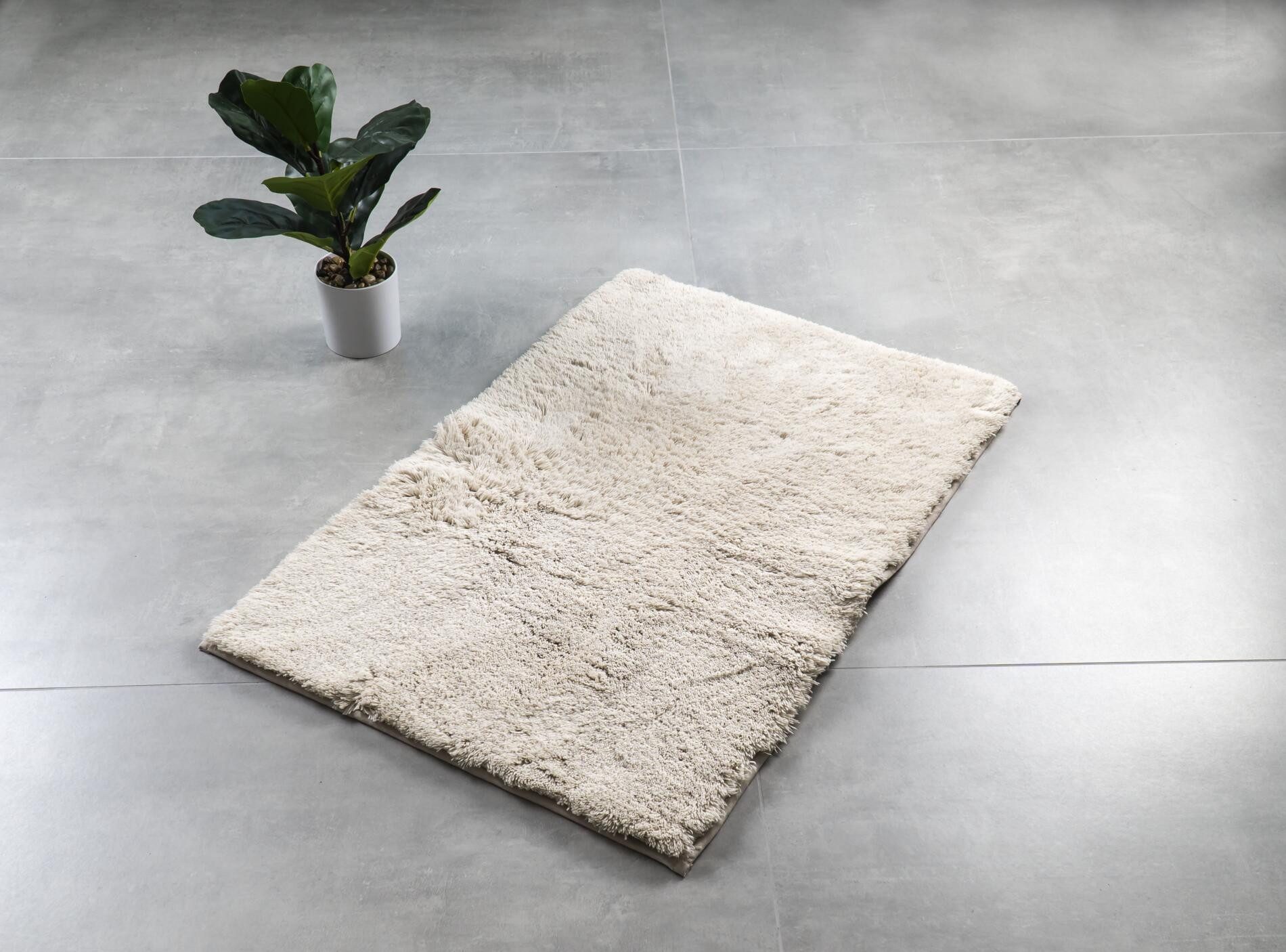 Ridder Badematte Sammy beige, Höhe 55 mm, 100% Baumwolle