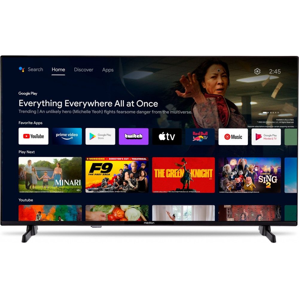 Medionic 30038395 LED-Fernseher (40 Zoll, Android TV, Android TV Betriebssystem)
