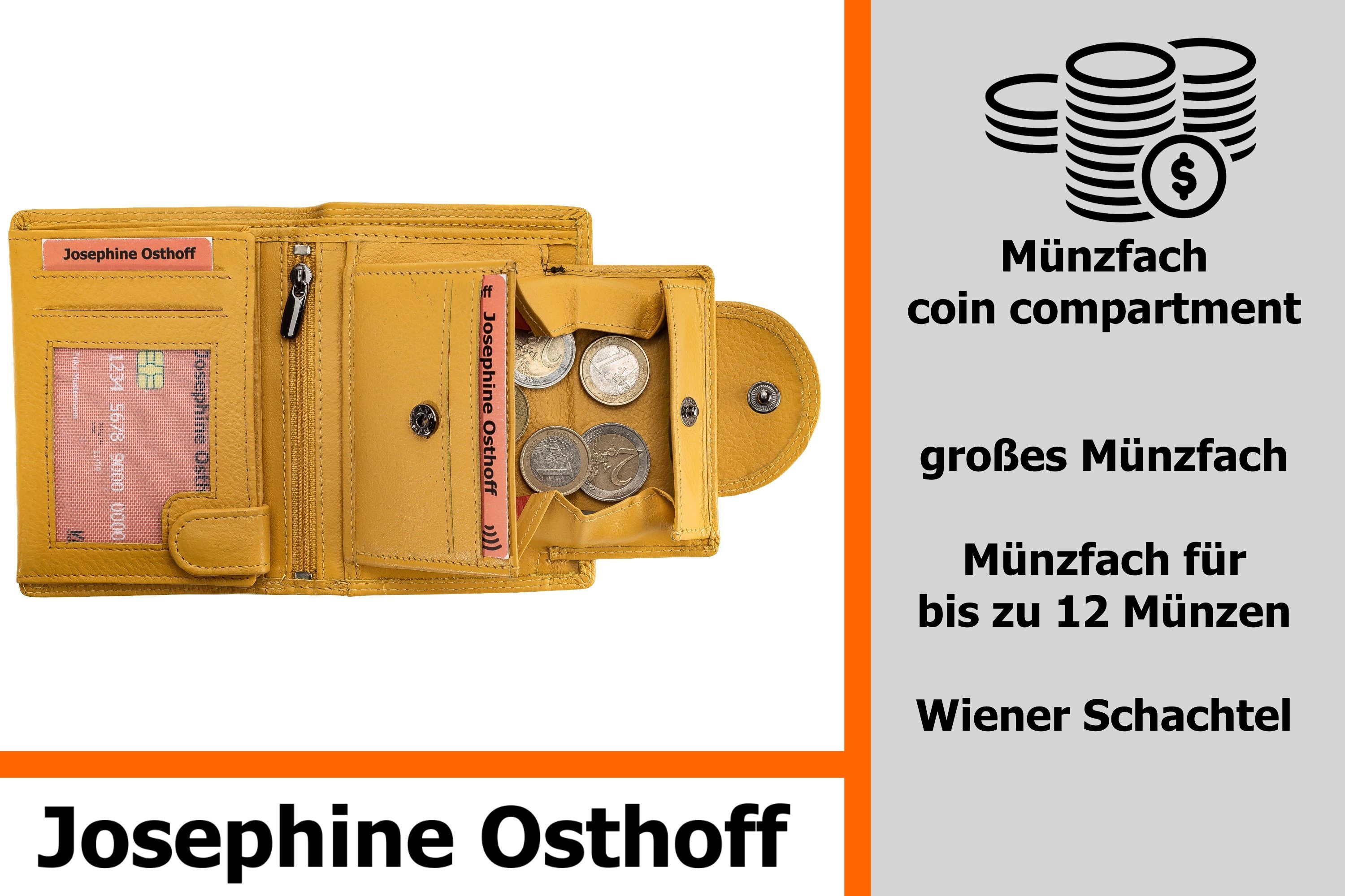 Josephine Osthoff Brieftasche gelb Wiener Geldbörse Minibrieftasche