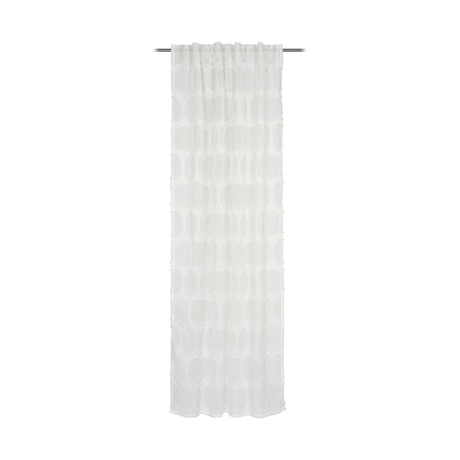 Gözze Gardine LOOPING, 140 x 245 cm, Weiß, Kreismotive, (1 St), verdeckte Schlaufen, transparent, Polyester