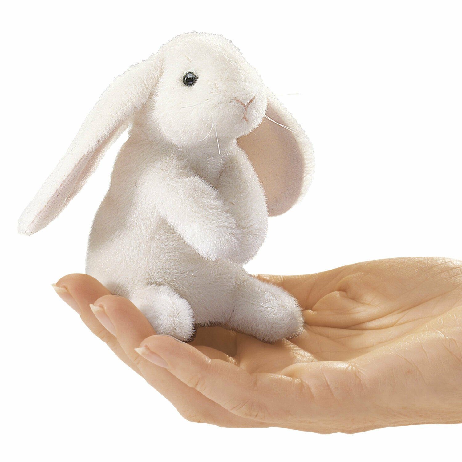 Folkmanis Handpuppen Fingerpuppe Folkmanis Fingerpuppe mini Hängeohrhase 2745 (Packung)